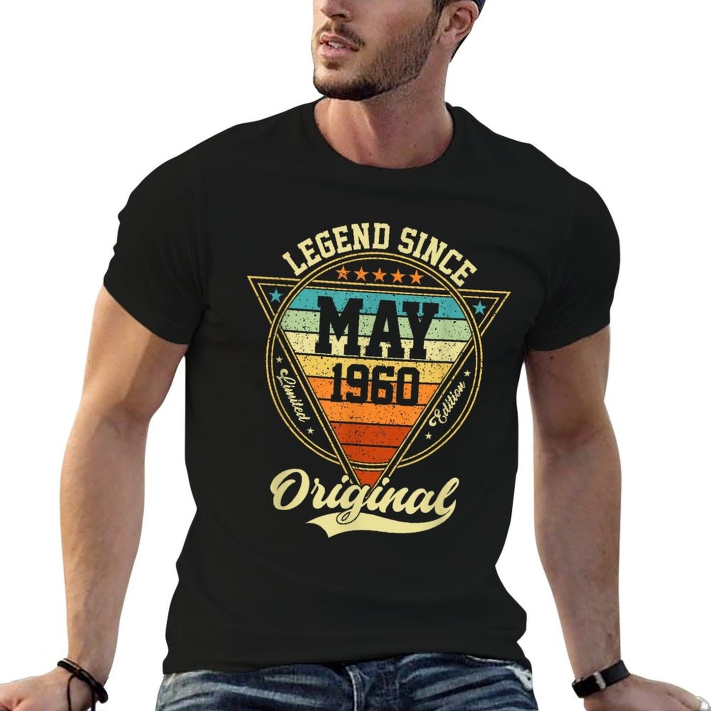 Vintage 65th Birthday Legend Since May 1960 Trendy Pattern T-Shirt