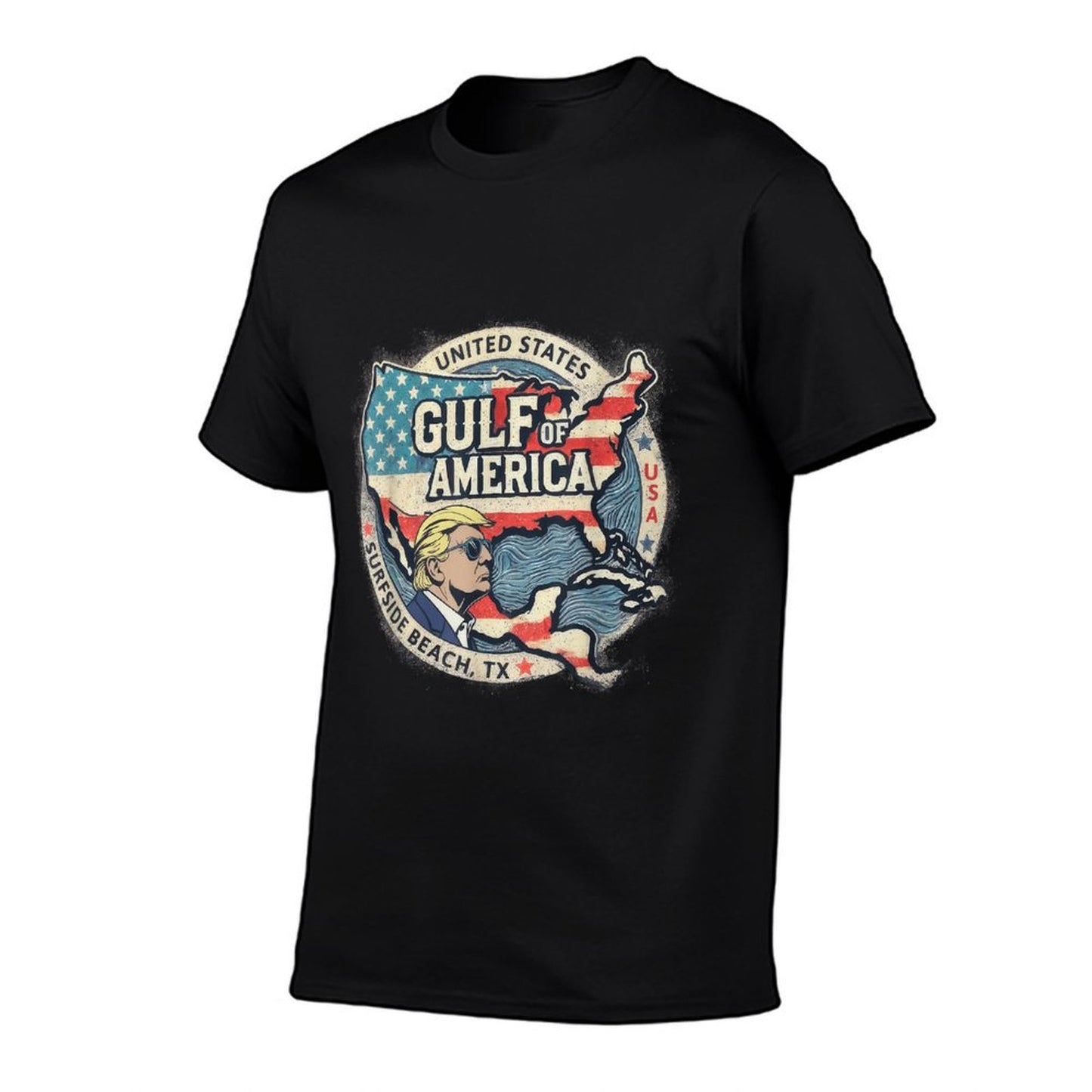 Gulf of USA America Funny USA Flag Men Women Lightweight T-Shirt