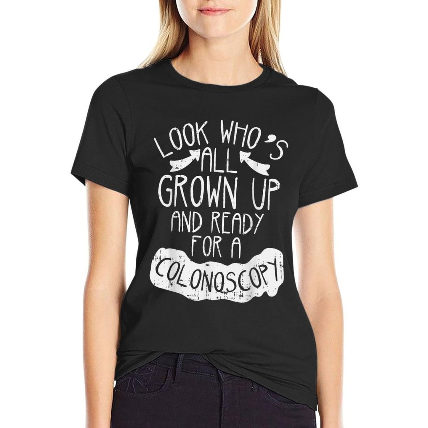 Grown Up Ready Colonoscopy Funny 50th 60th Birthday Gift Men High-quality Stitching T-Shirt