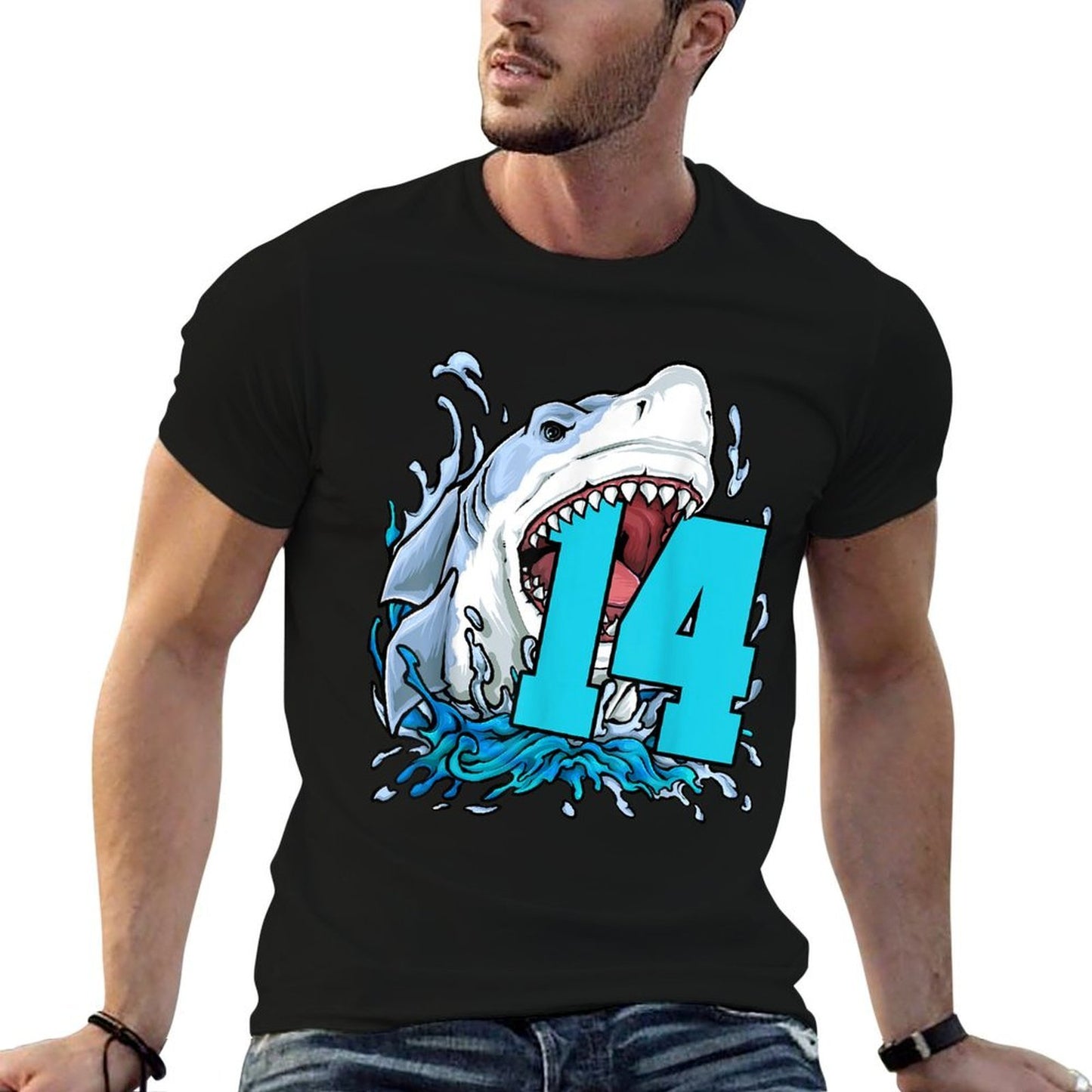 Shark Shark Lover 14th Birthday Comfortable T-Shirt