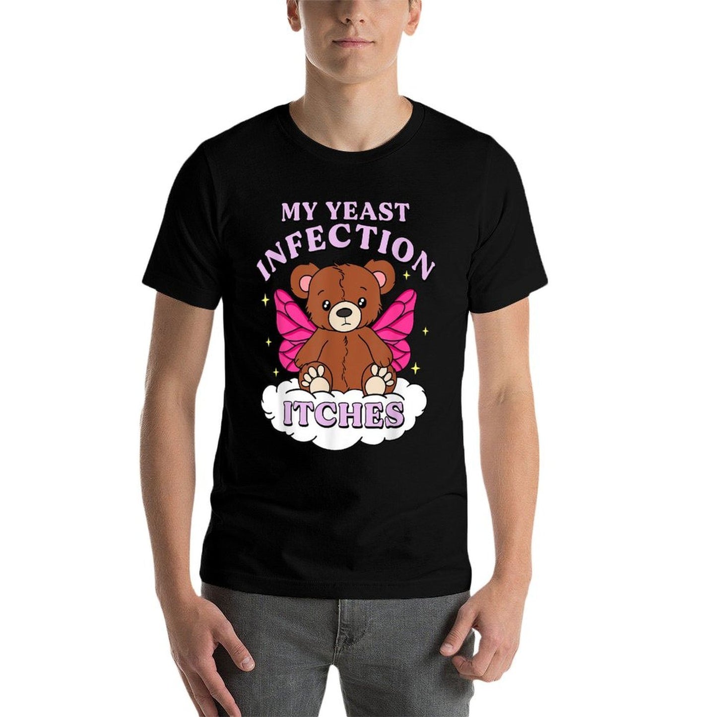 Funny Meme My Yeast Infection Itches Weird Humor Offensive Summer-ready Fabric T-Shirt