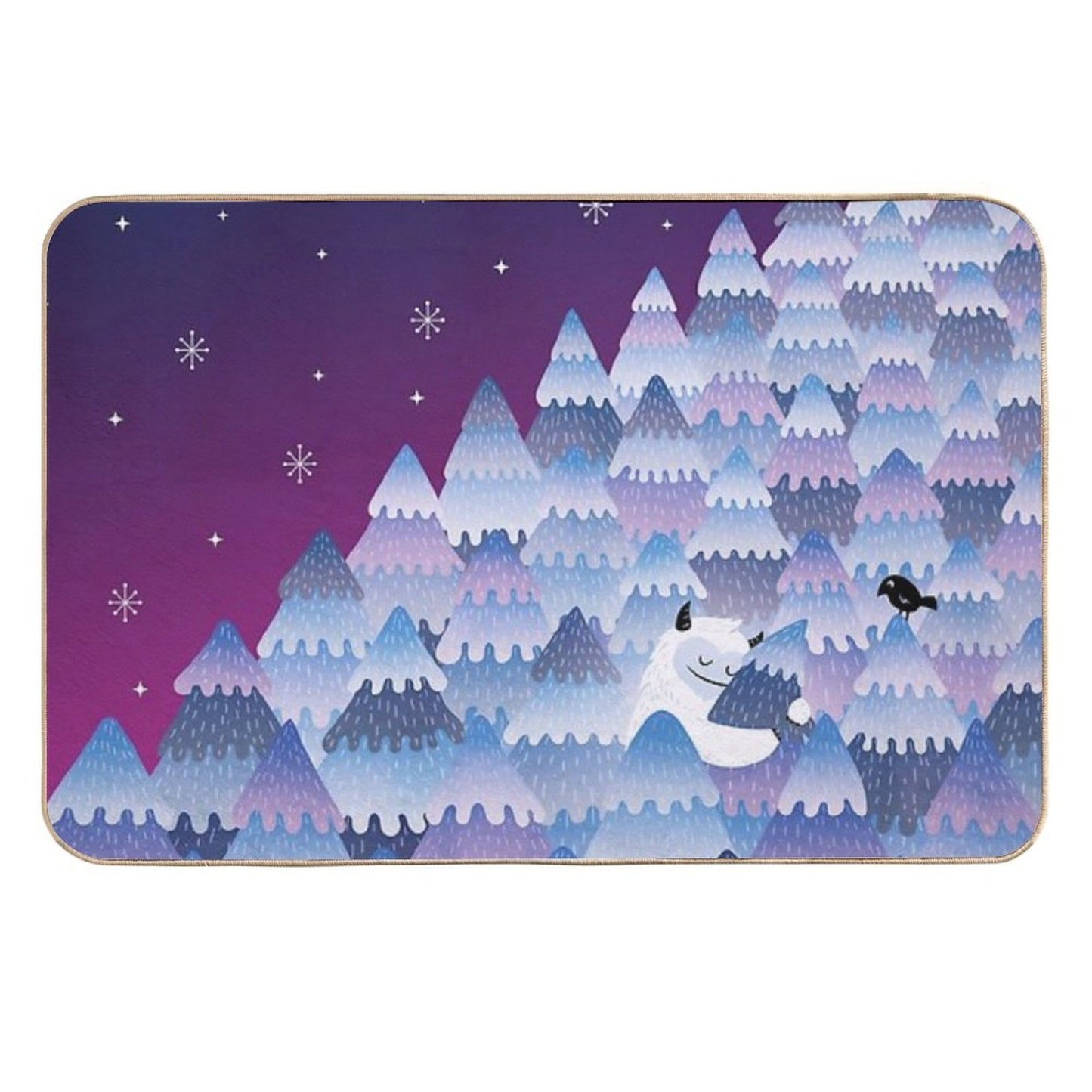 Tree Hugger (Night Version) Non-Slip Bath Mat