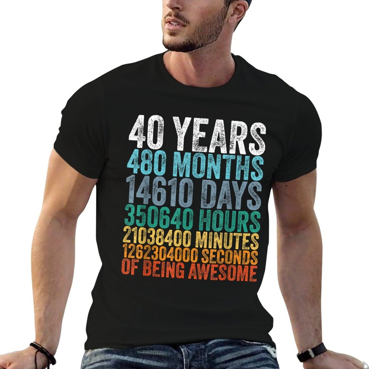 40th Birthday Decoration Men 40yr 40 Year Old Birthday Odor-resistant T-Shirt
