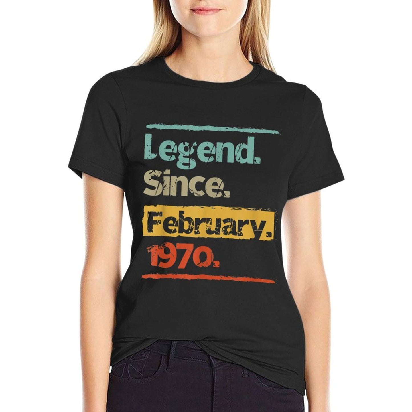 Vintage Retro Legend Since February 1970 50th Birthday Gift Soft T-Shirt