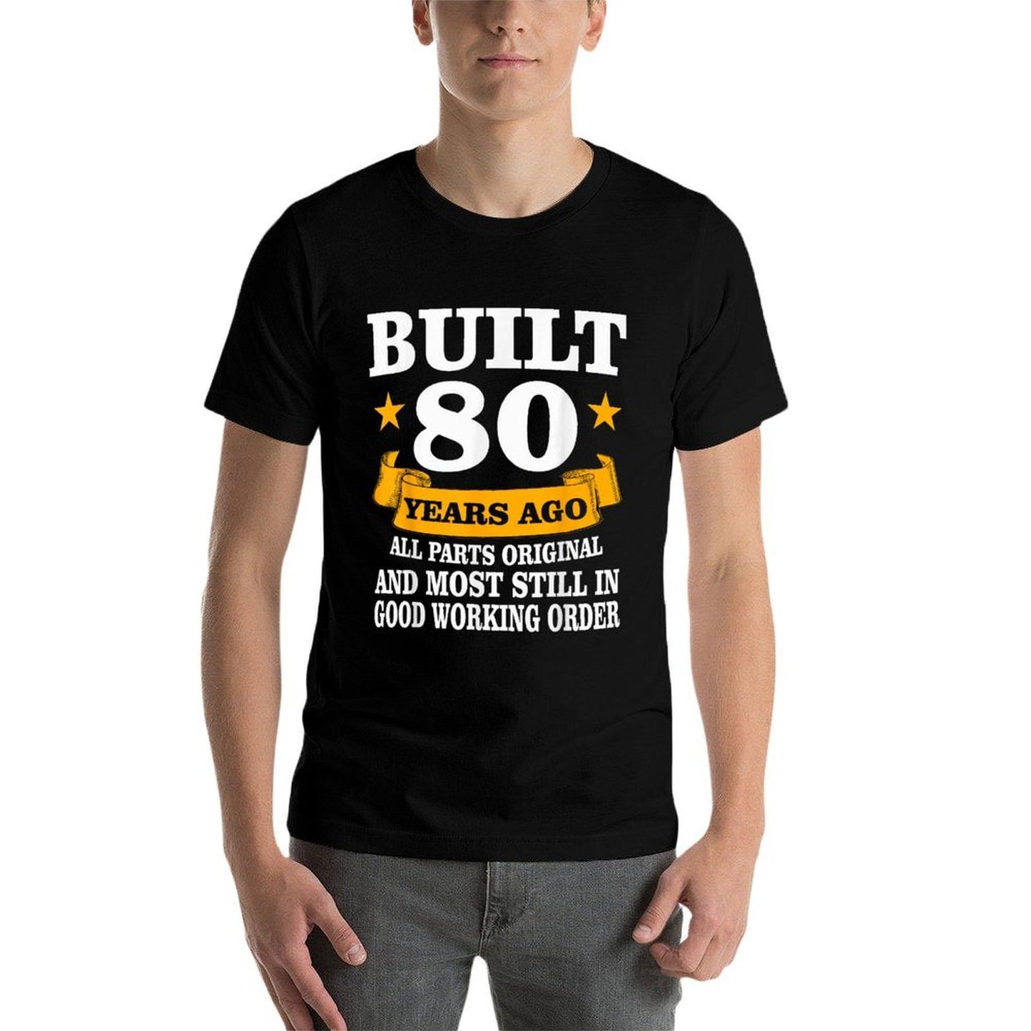 Vintage Built 80 Years Ago All Parts Original 80th Birthday Versatile T-Shirt