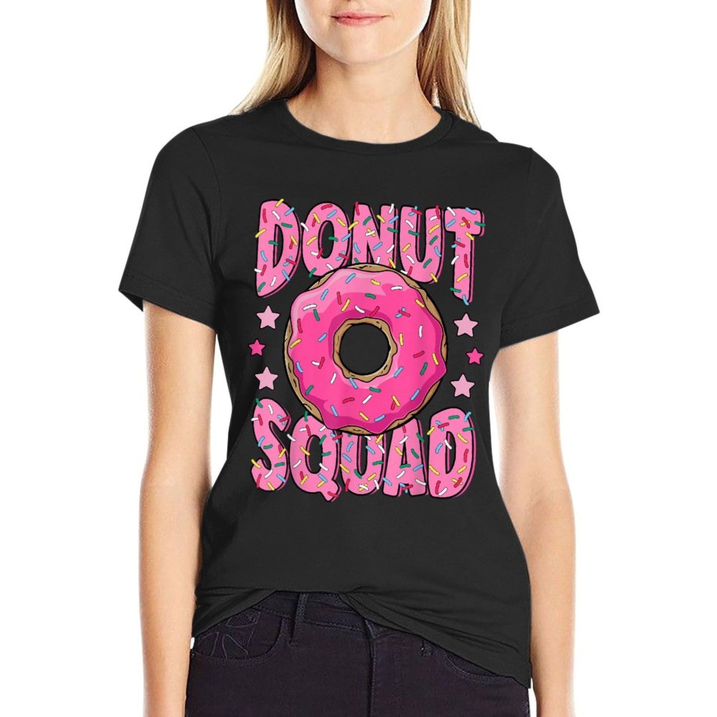 Pink Donut Squad Sprinkles Donut Lover Matching Donut Party Comfortable T-Shirt