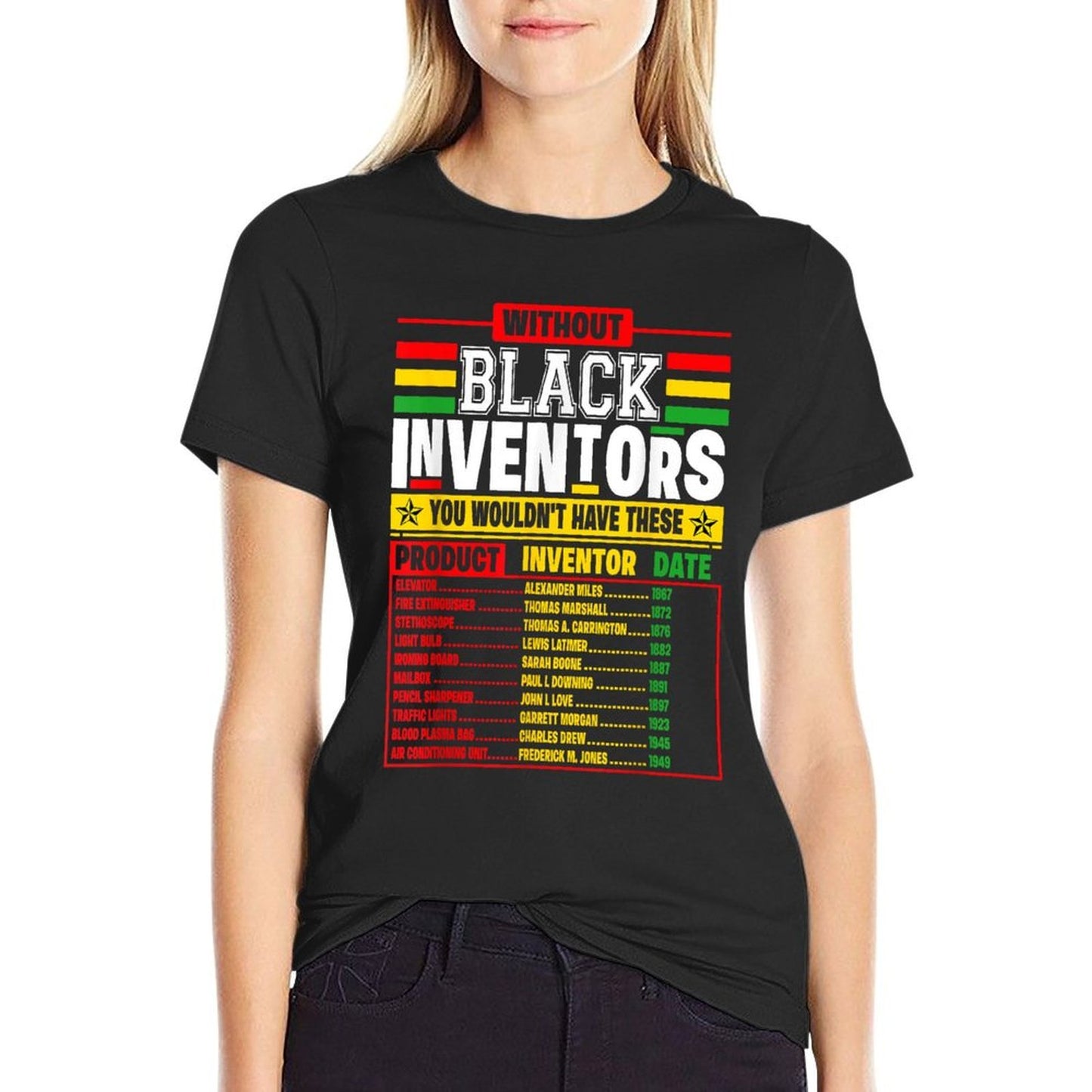 History Of Forgotten Black Inventors Black History Month Eco-friendly Material T-Shirt