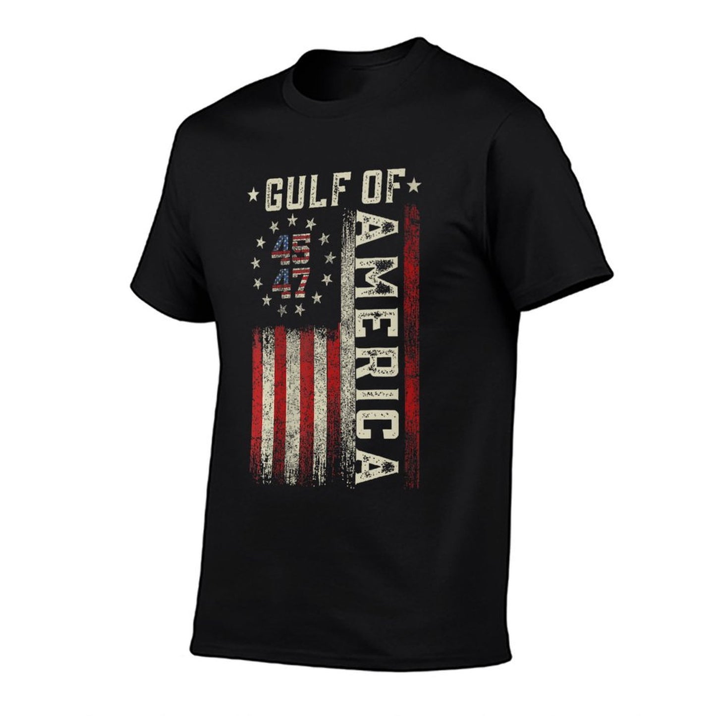 Womens Gulf Of USA America Funny USA Flag for Men Women V-Neck Vintage-inspired T-Shirt