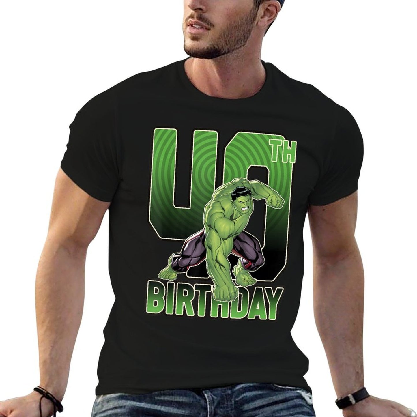 Marvel Hulk Smash 40th Birthday Graphic Classic T-Shirt