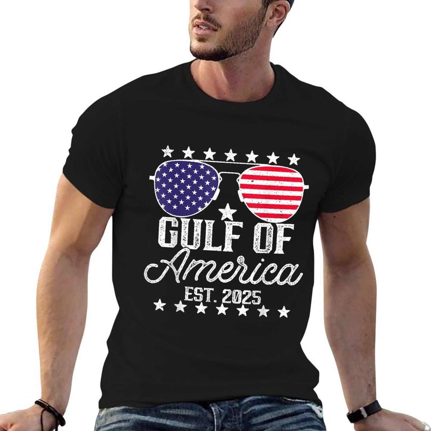 Gulf Of USA America Since 2025 4th Of July Sunglasses Graphic-printed T-Shirt