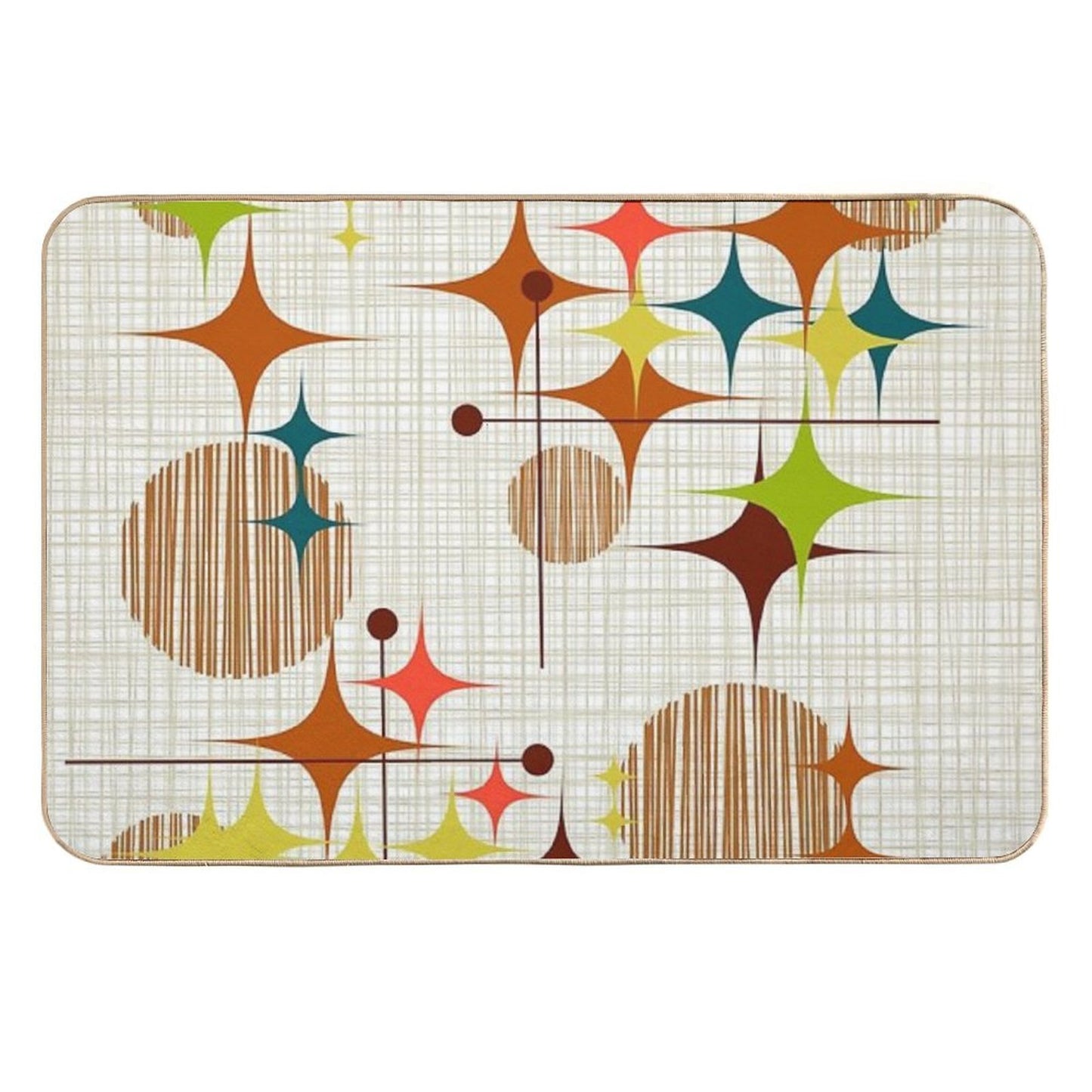 Eames Era Starbursts And Globes 4 (bkgrnd) High-Traffic Bath Mat