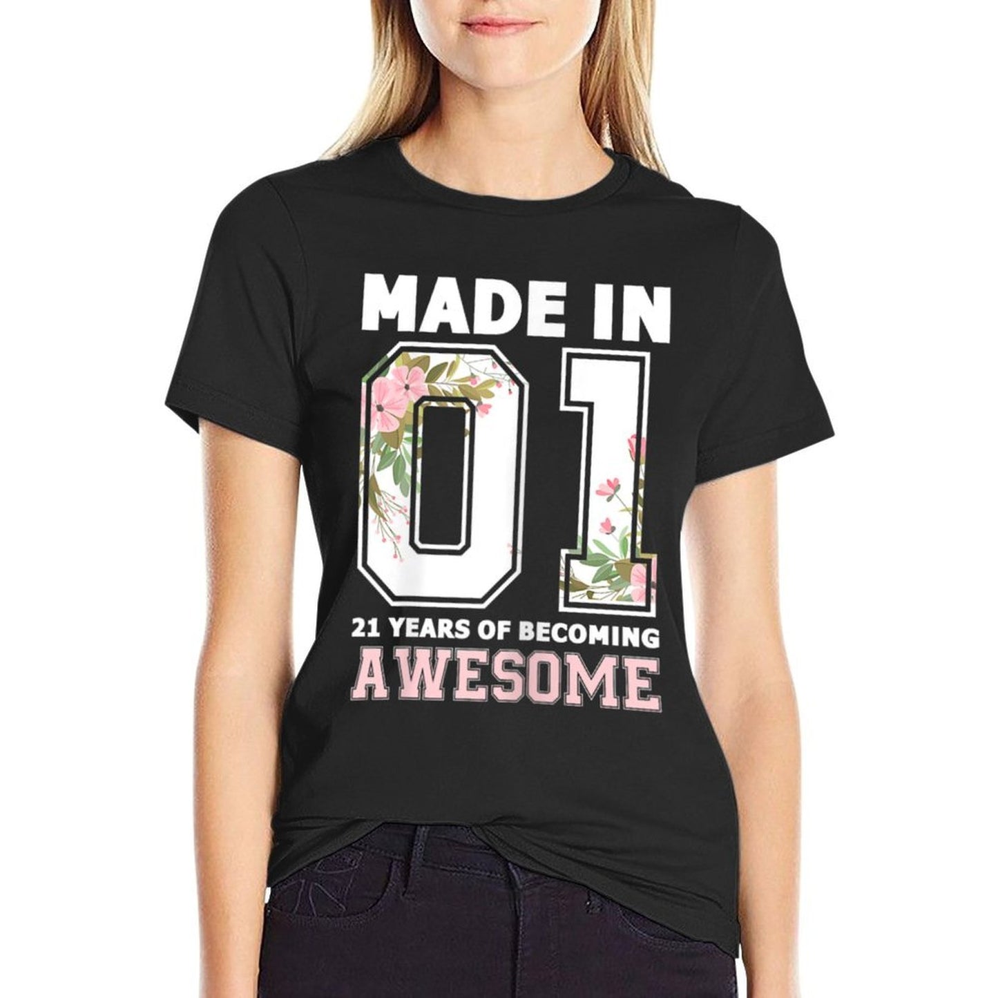 21 Years of Becoming Awesome 2001 21st Birthday Durable T-Shirt