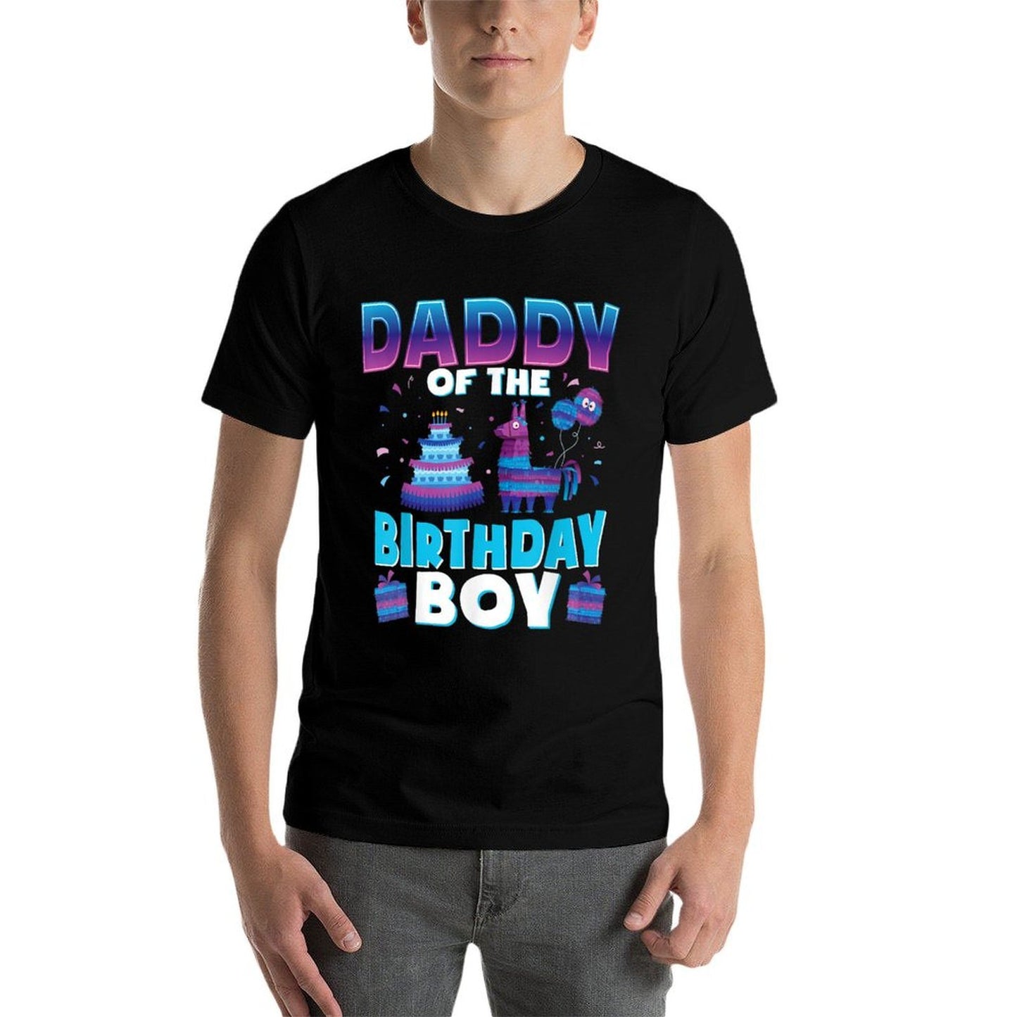 Daddy Birthday Boy Llama Pinata Party Matching Family Classic T-Shirt