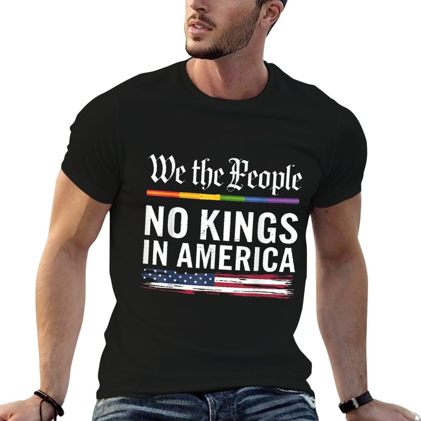 No Kings In America We The People Political Men Women Classic T-Shirt