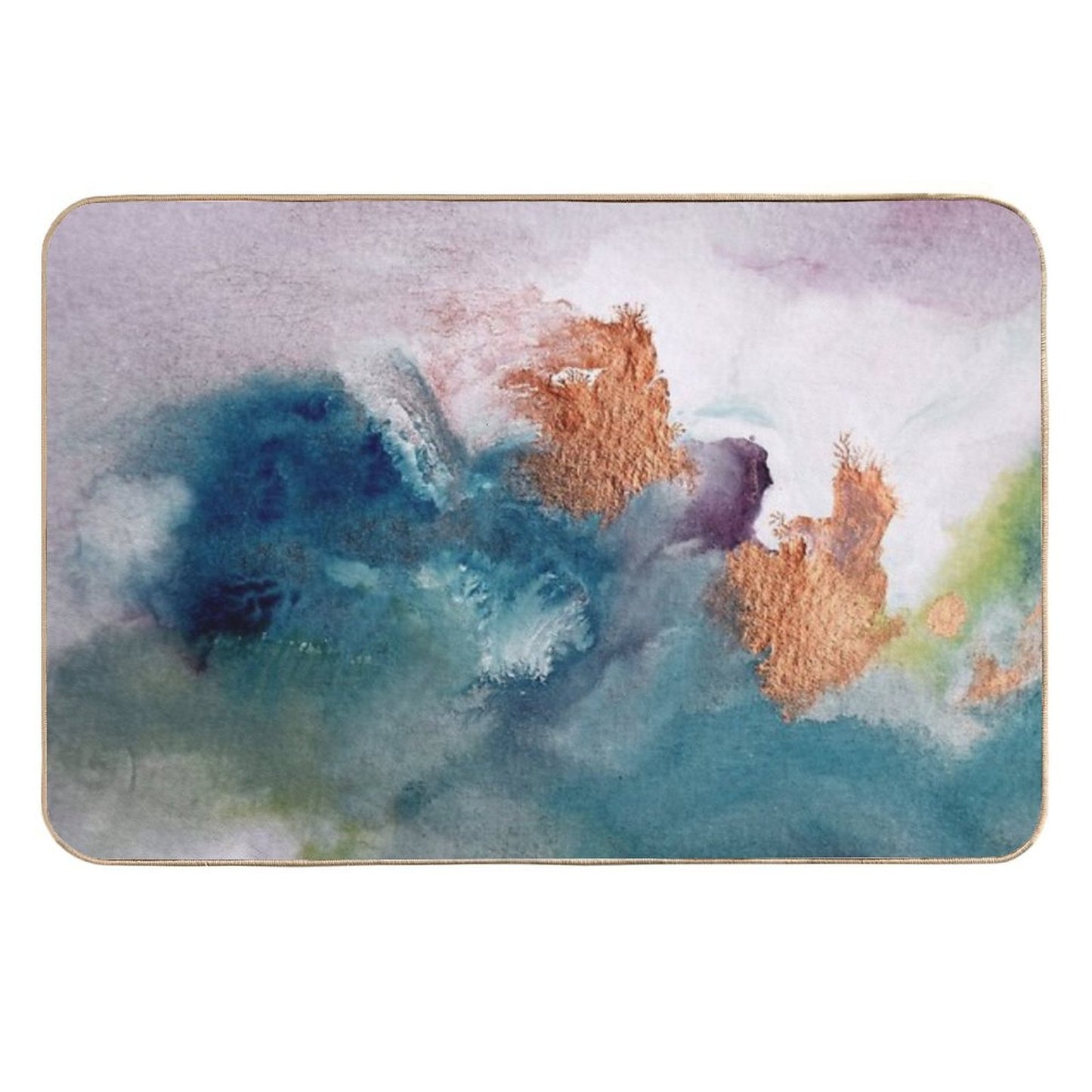 Abstract Birth Fade-Resistant Bath Mat