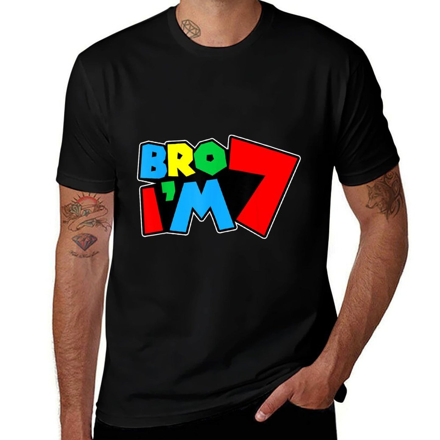 7th Birthday Boy Bro I’m 7 Year Old Video Gamer Seven Bday Graphic-printed T-Shirt