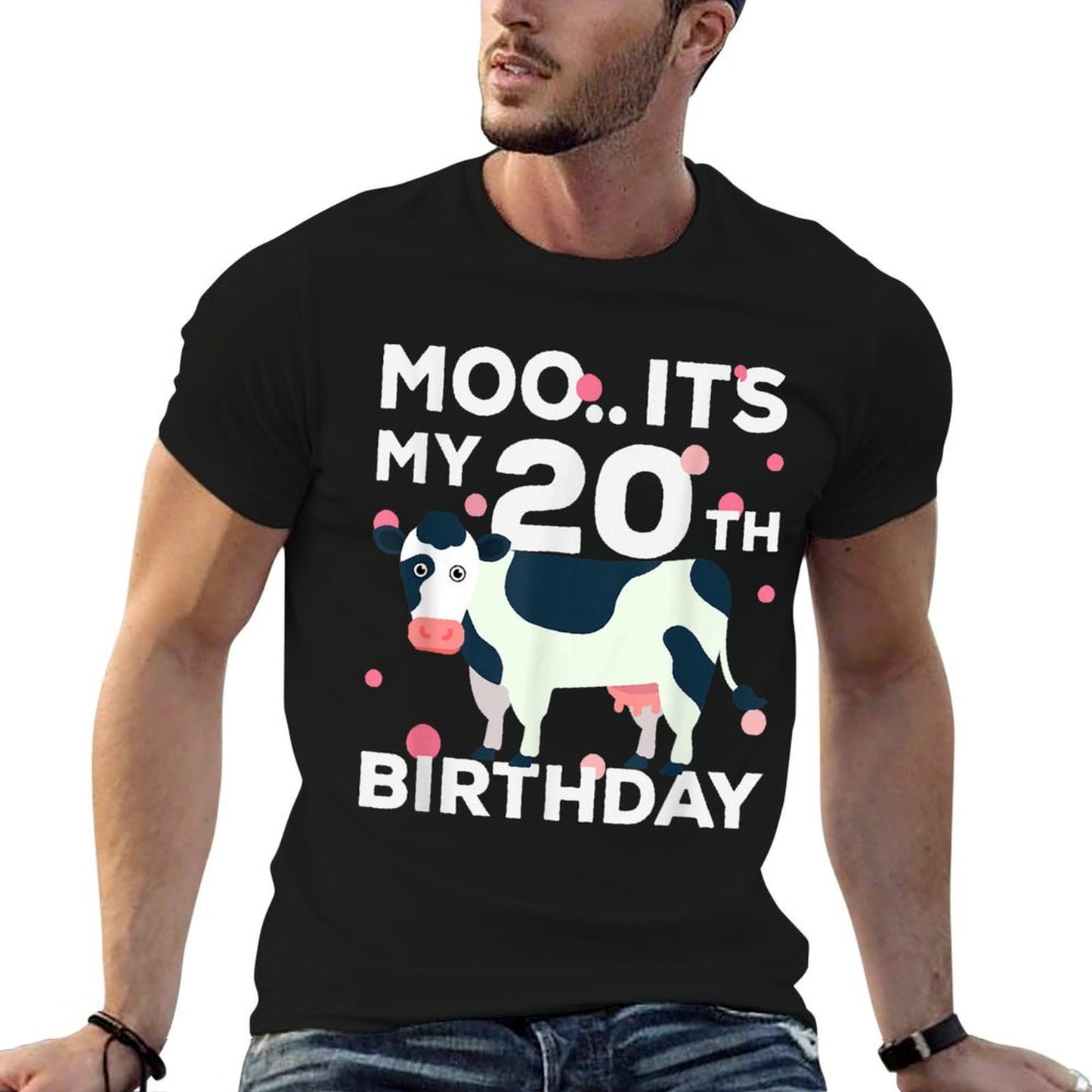 Funny Cow Its My 20th Birthday 20 Year Old Birthday Odor-resistant T-Shirt