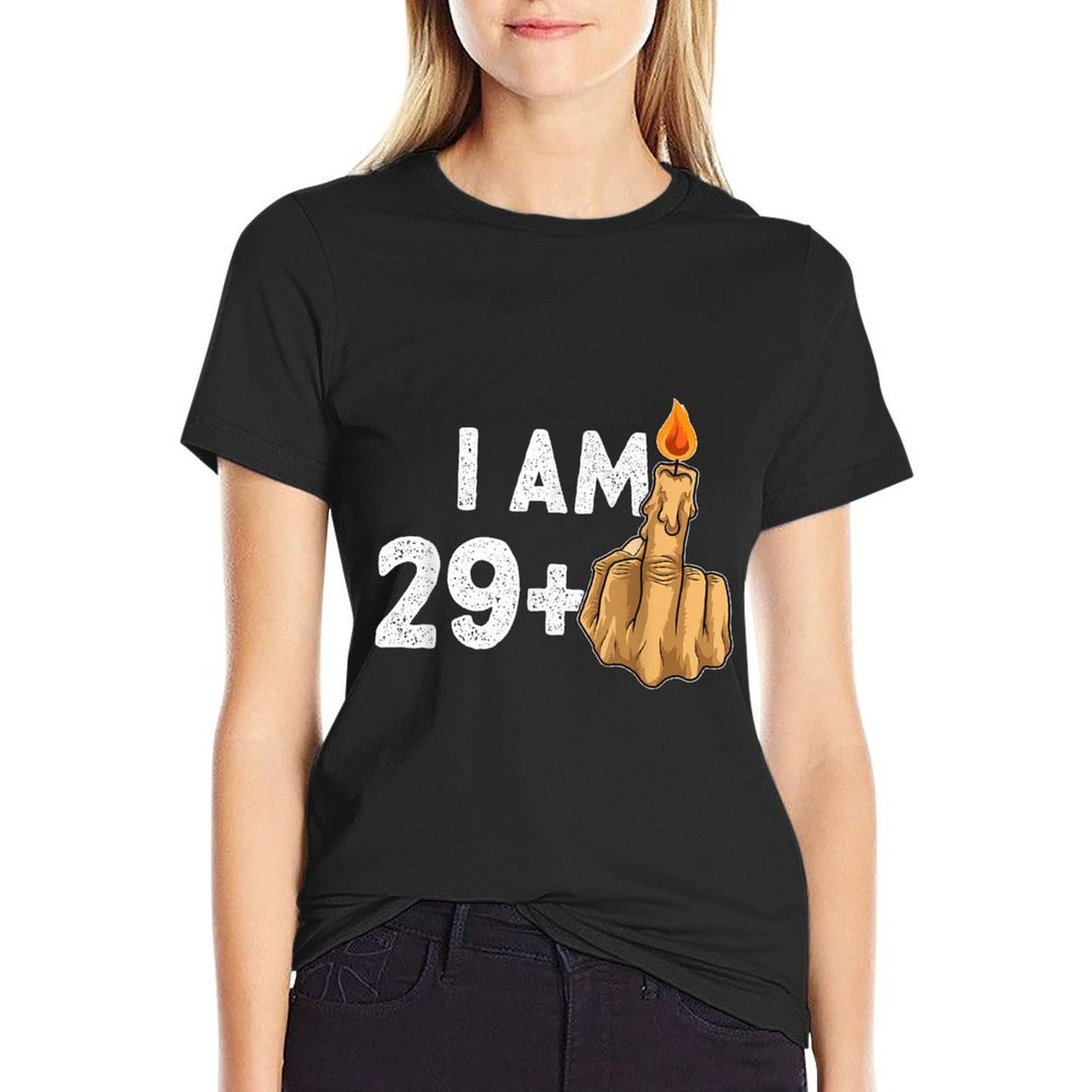 29 Plus One Middle Finger - 30th Birthday For Him Polyester Blend T-Shirt