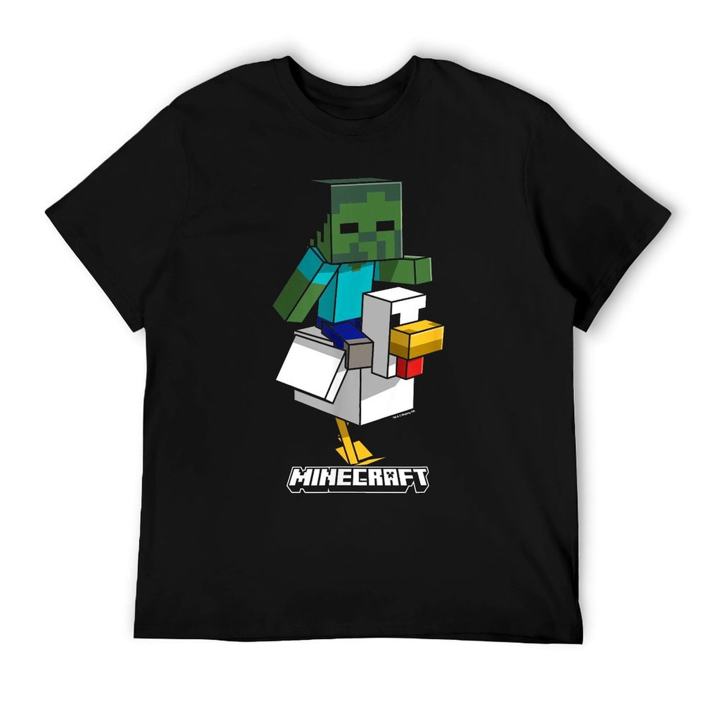Minecraft Chicken Jockey Aiming To Attack Durable T-Shirt