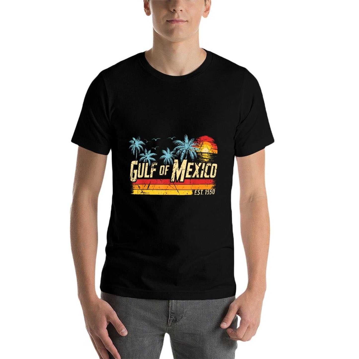 Gulf of Mexico Forever Retro Vintage Beach Mens Women Affordable Price T-Shirt