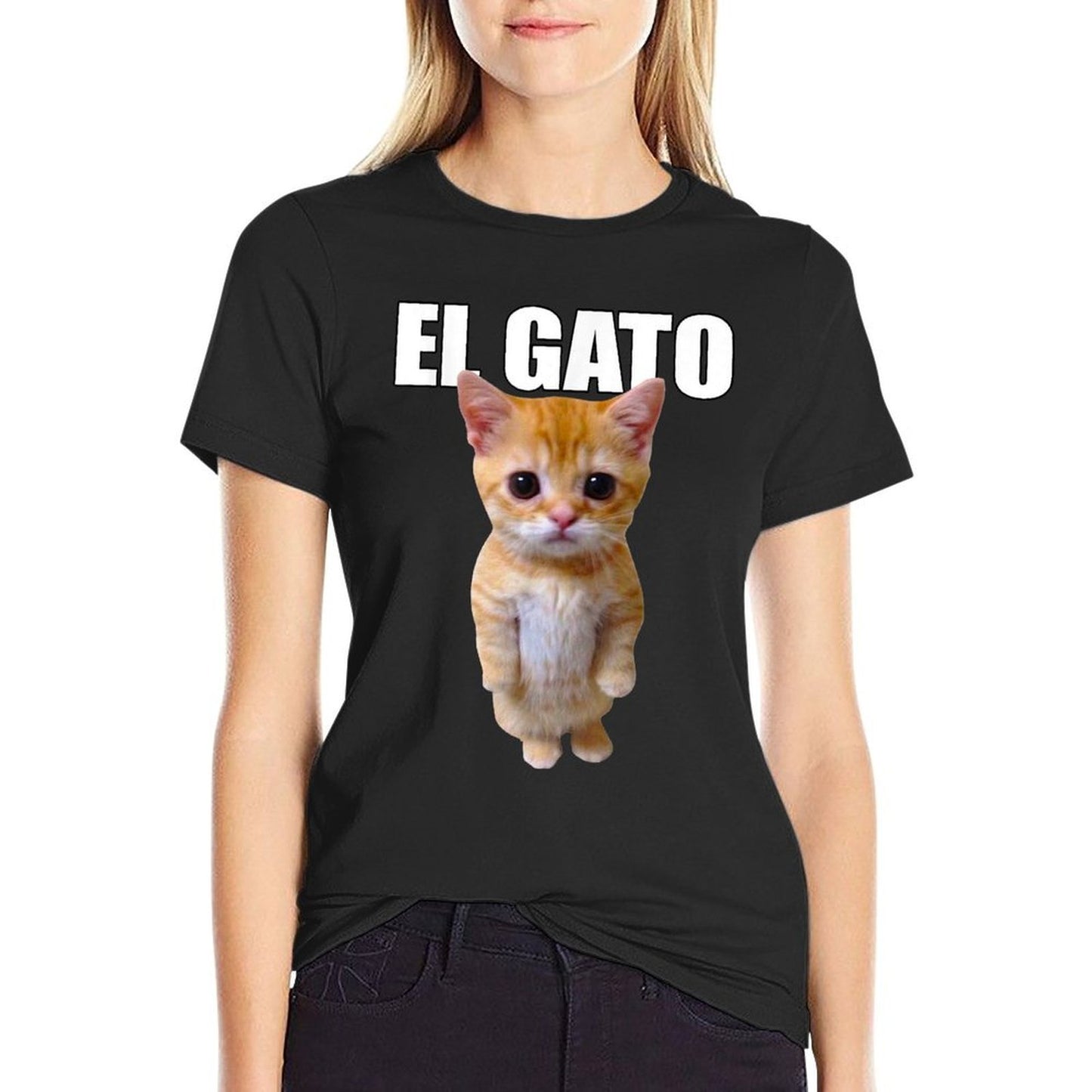 El Gato Meme Sad Crying Cat Munchkin Kitty Meme Trendy Slim-fit Cut T-Shirt