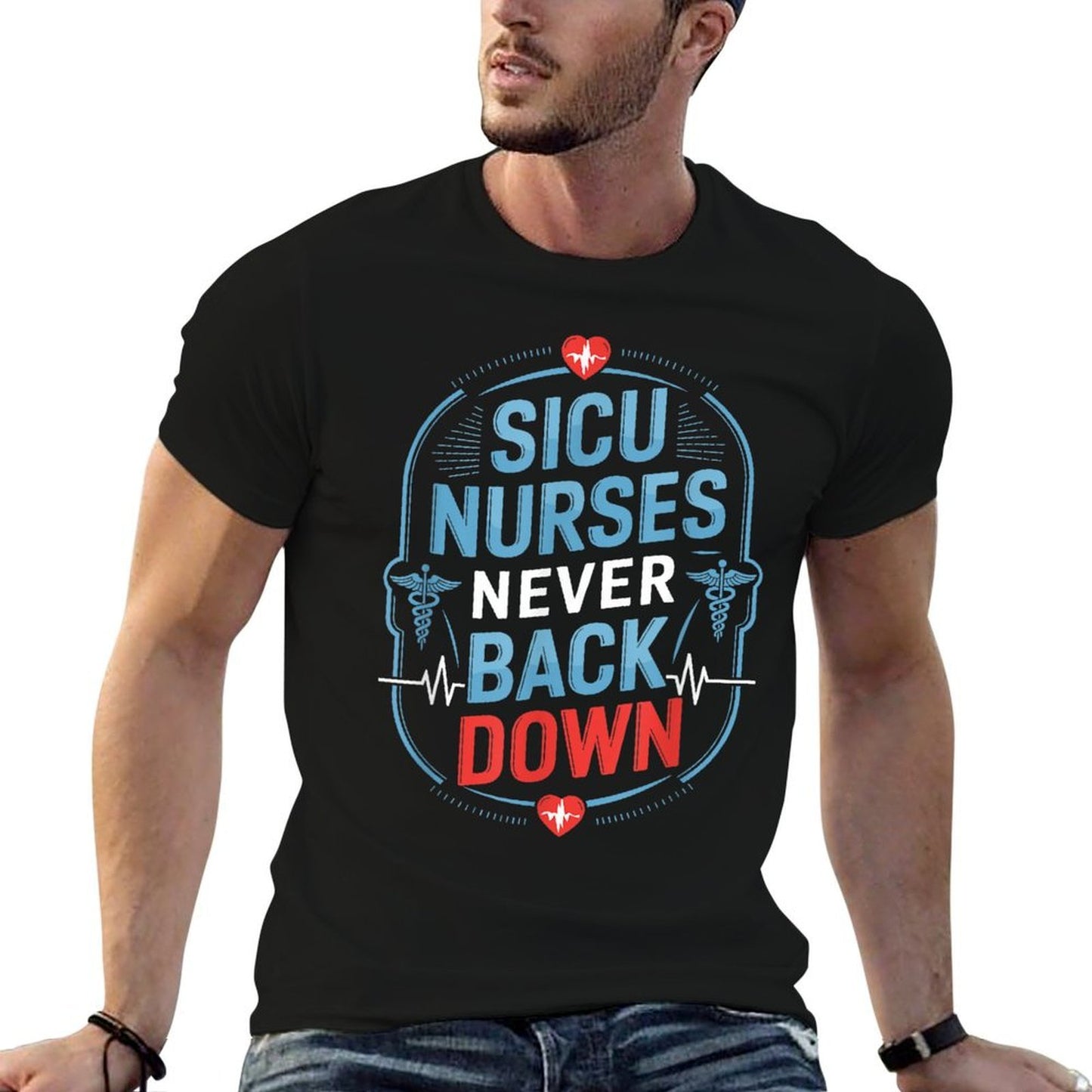 Surgical Intensive Care Unit Nursing Design for SICU Nurse Odor-resistant T-Shirt