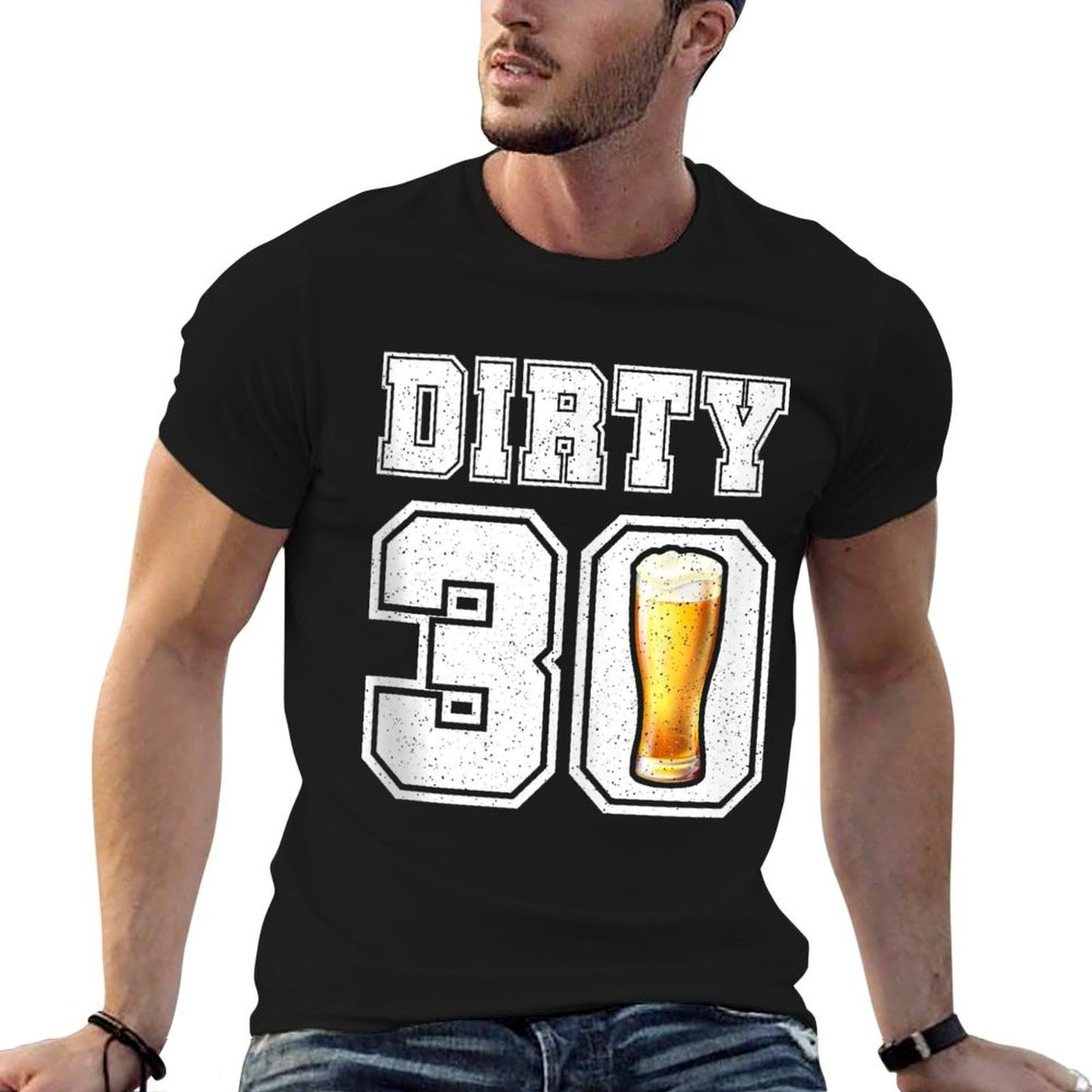 Hello 30! Dirty 30. Vintage Dirty Thirty Birthday Tagless Design T-Shirt