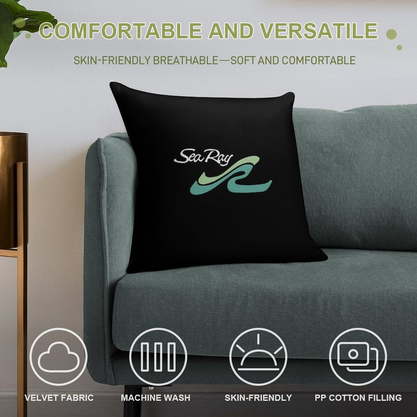 We Believe That Richer Moments on The Water Lead to A Richer Life Soft Easy Maintenance Throw Pillow