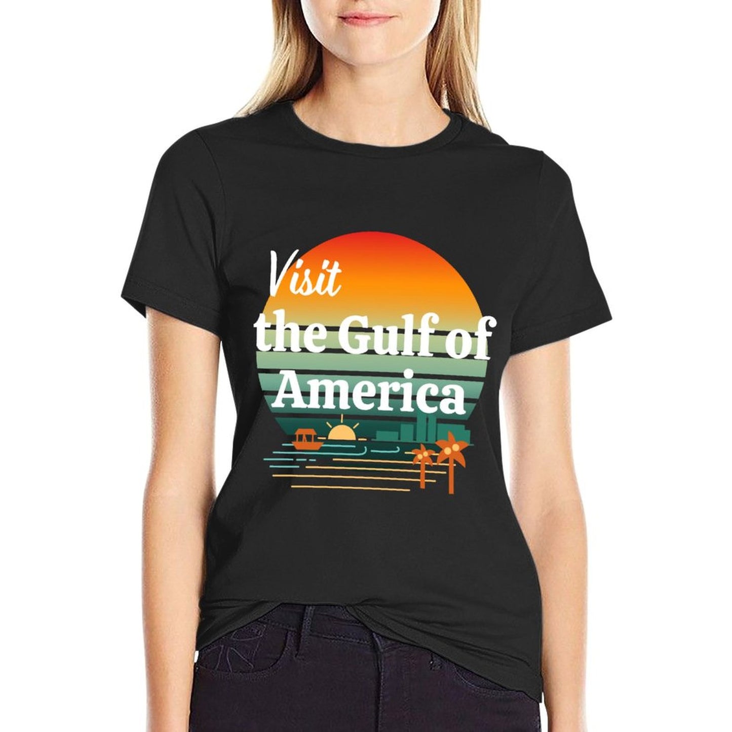 Visit Gulf America Long Sleeve Cotton T-Shirt