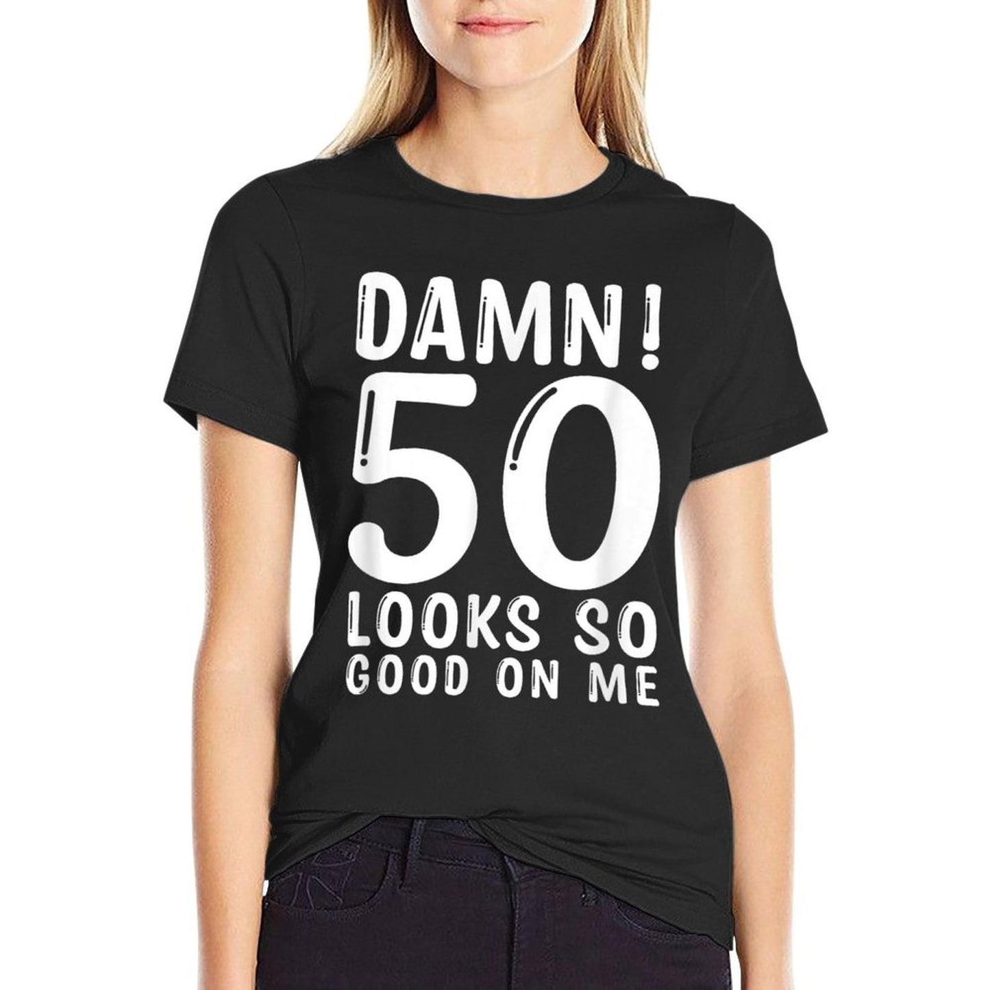 50 Year Old Funny 50th Birthday Funny Quote 50 Years Rolled Sleeves T-Shirt