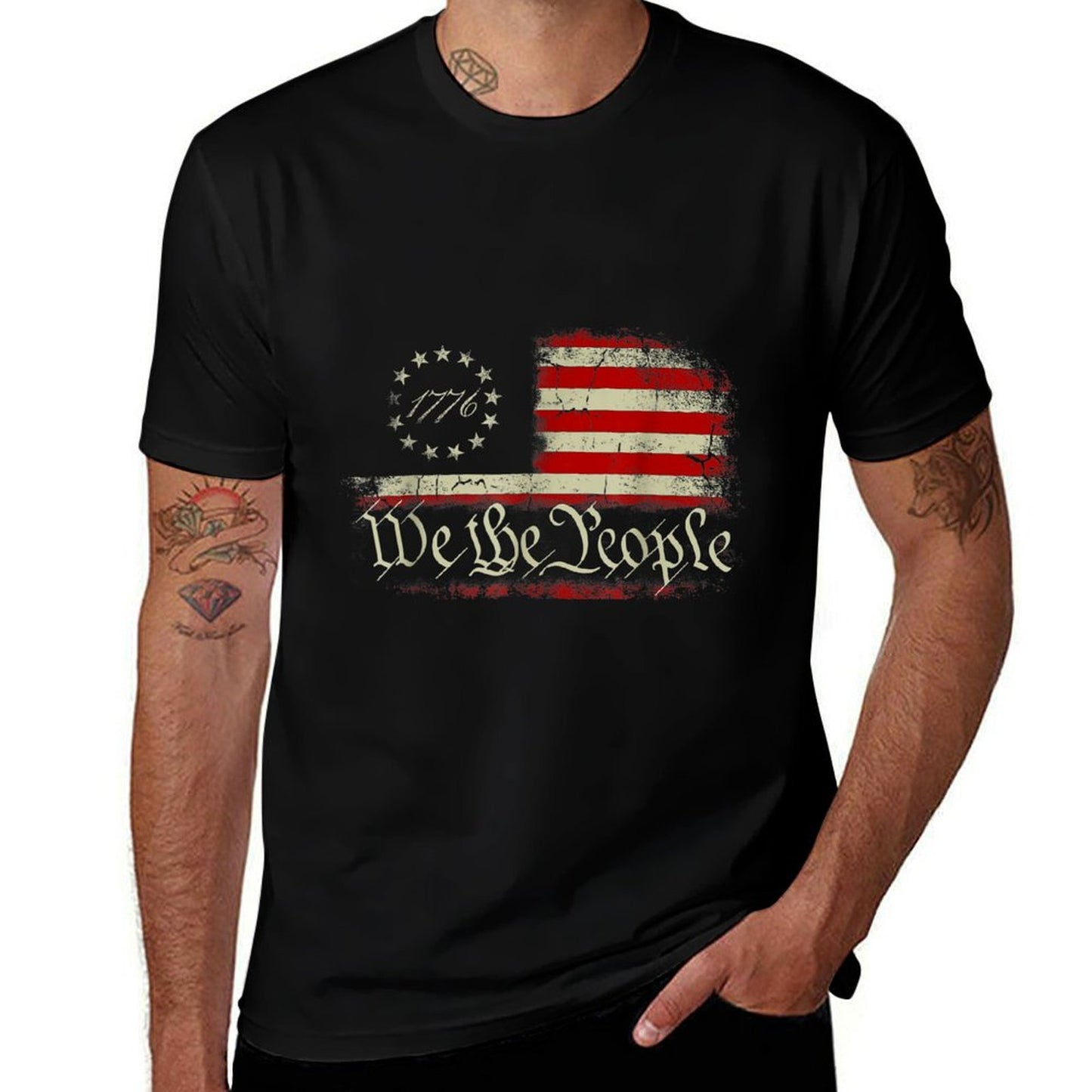 4th Of July We The People American 1776 Old American Eco-friendly Material T-Shirt
