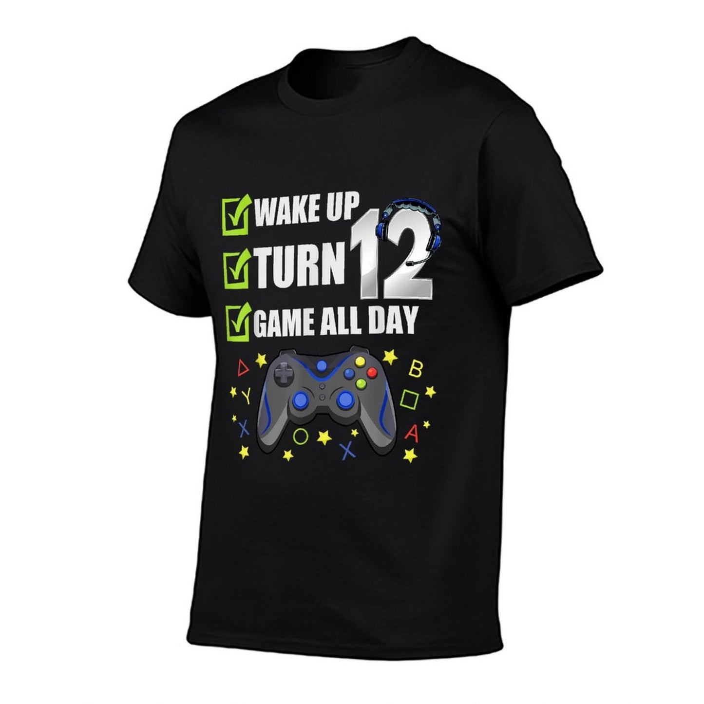 12 Year Old Gamer Birthday Party Video Gaming 12th Gift Summer-ready Fabric T-Shirt