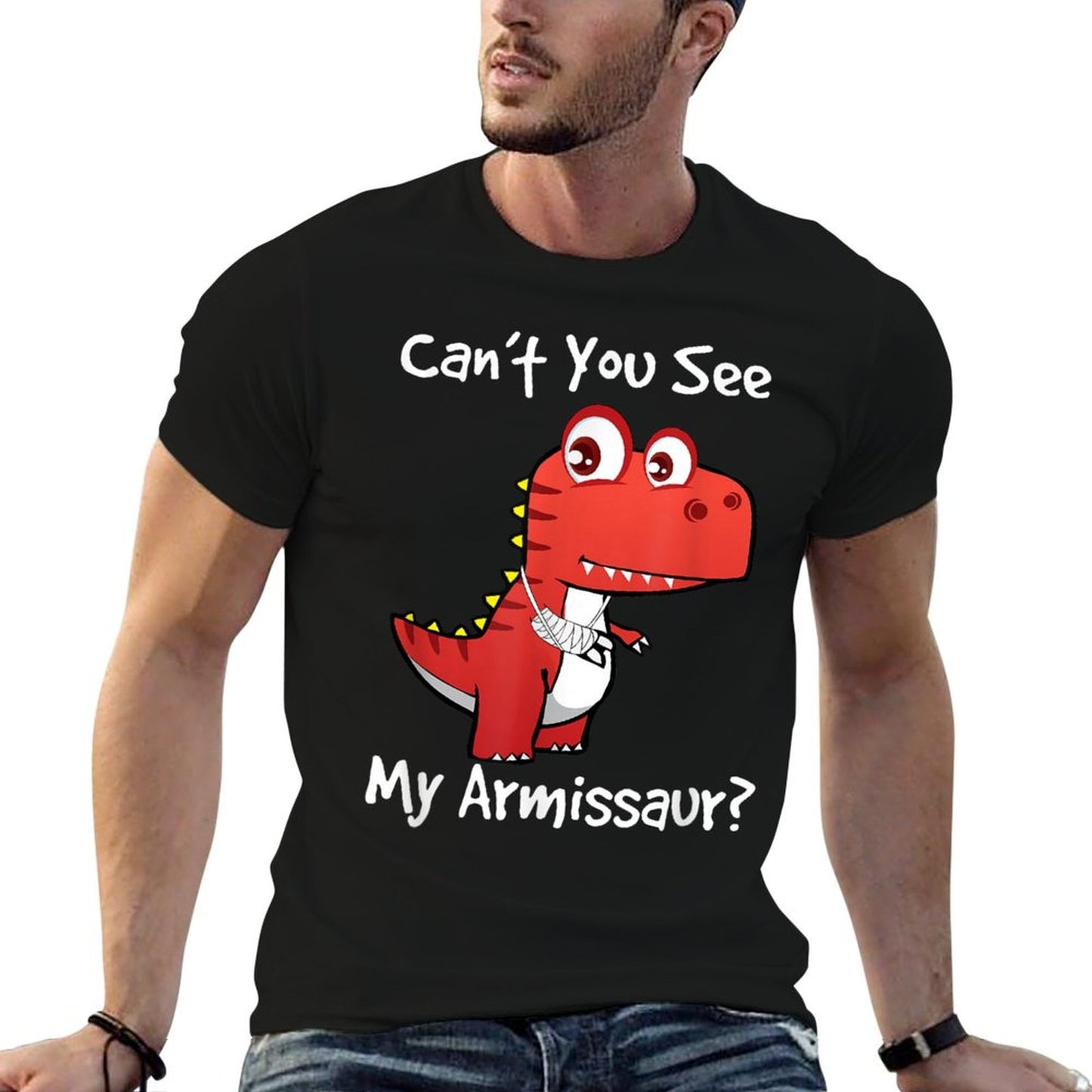 Funny Get Well Broken Arm Dinosaur with A Cast My Armissaur Quick-drying T-Shirt
