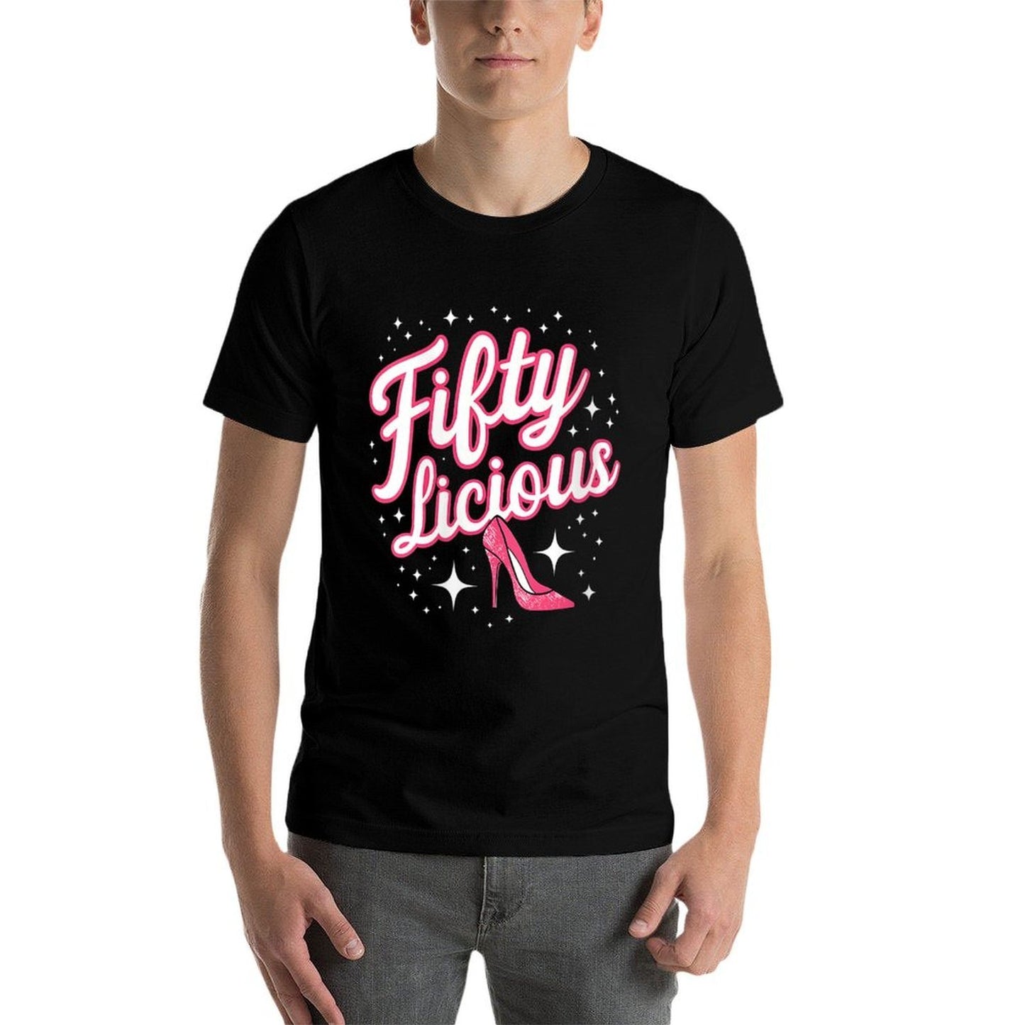 Womens Fifty-licious Squad Matching 50th Birthday Fiftylicious Summer-ready Fabric T-Shirt