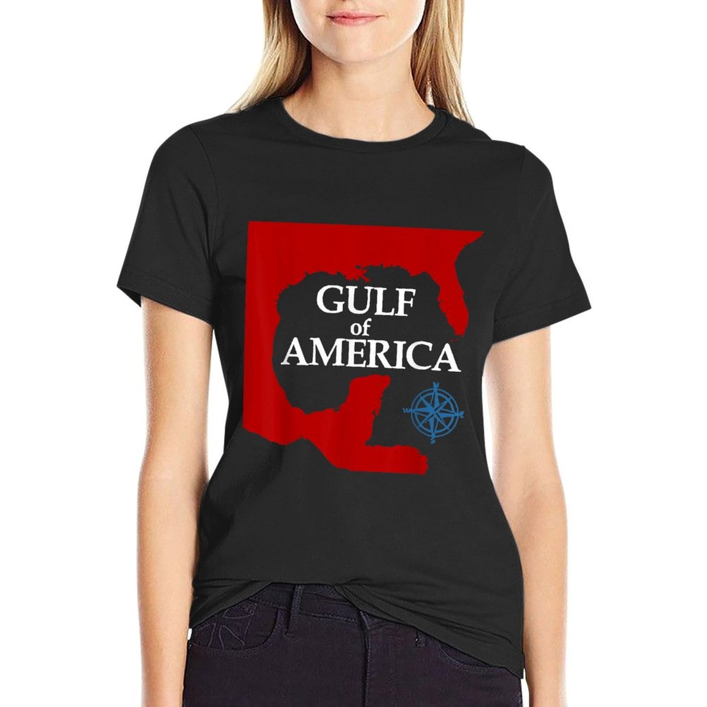 Welcome To America's Gulf Mexico Funny President Trump Rolled Sleeves T-Shirt
