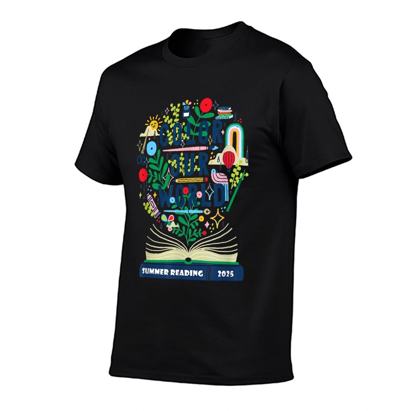 Color Our World Summer Reading 2025 Boho Wildflower Book Affordable Price T-Shirt