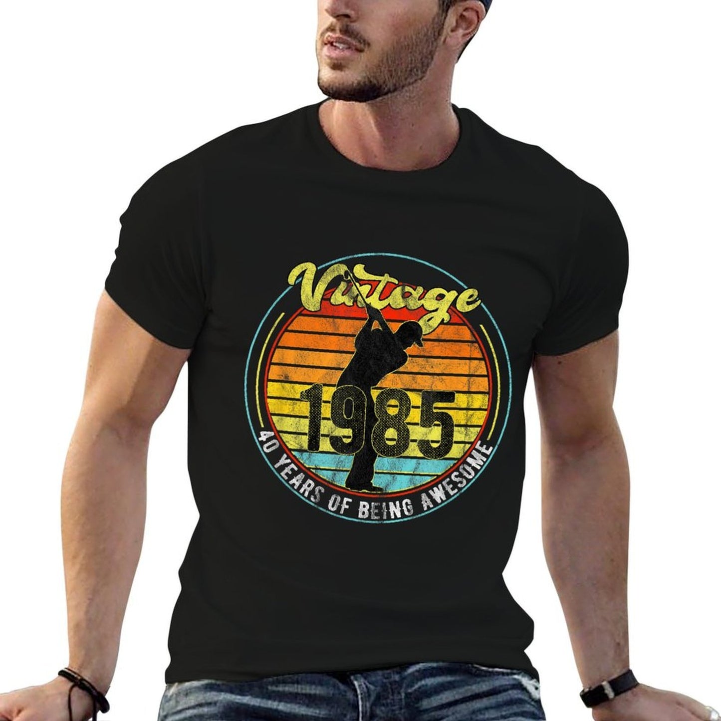 40 Year Old Vintage Golf Golfer 1985 40th Birthday Durable T-Shirt
