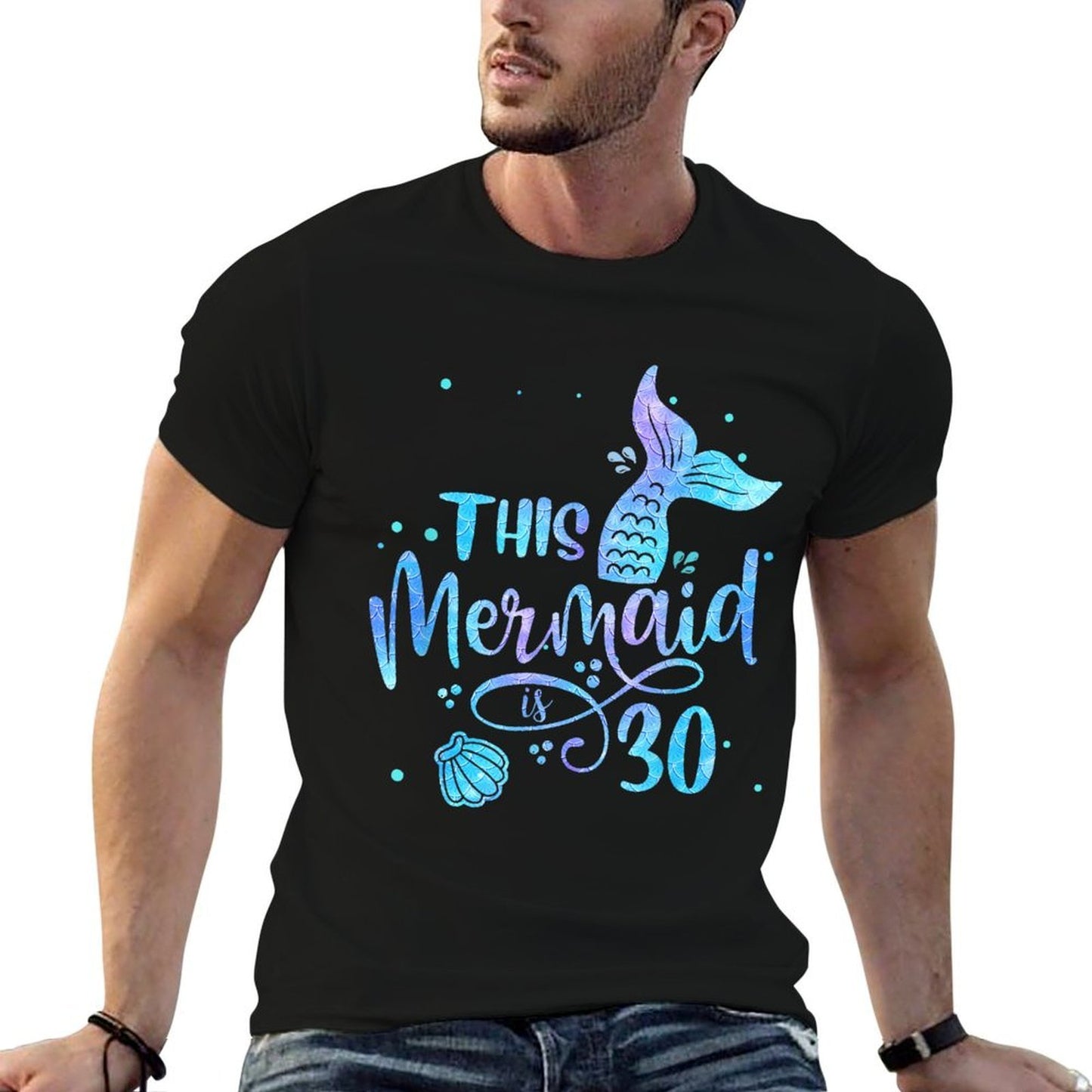 This Mermaid Is 30 Years Old 30th Birthday Mermaid Girl Vintage-inspired T-Shirt