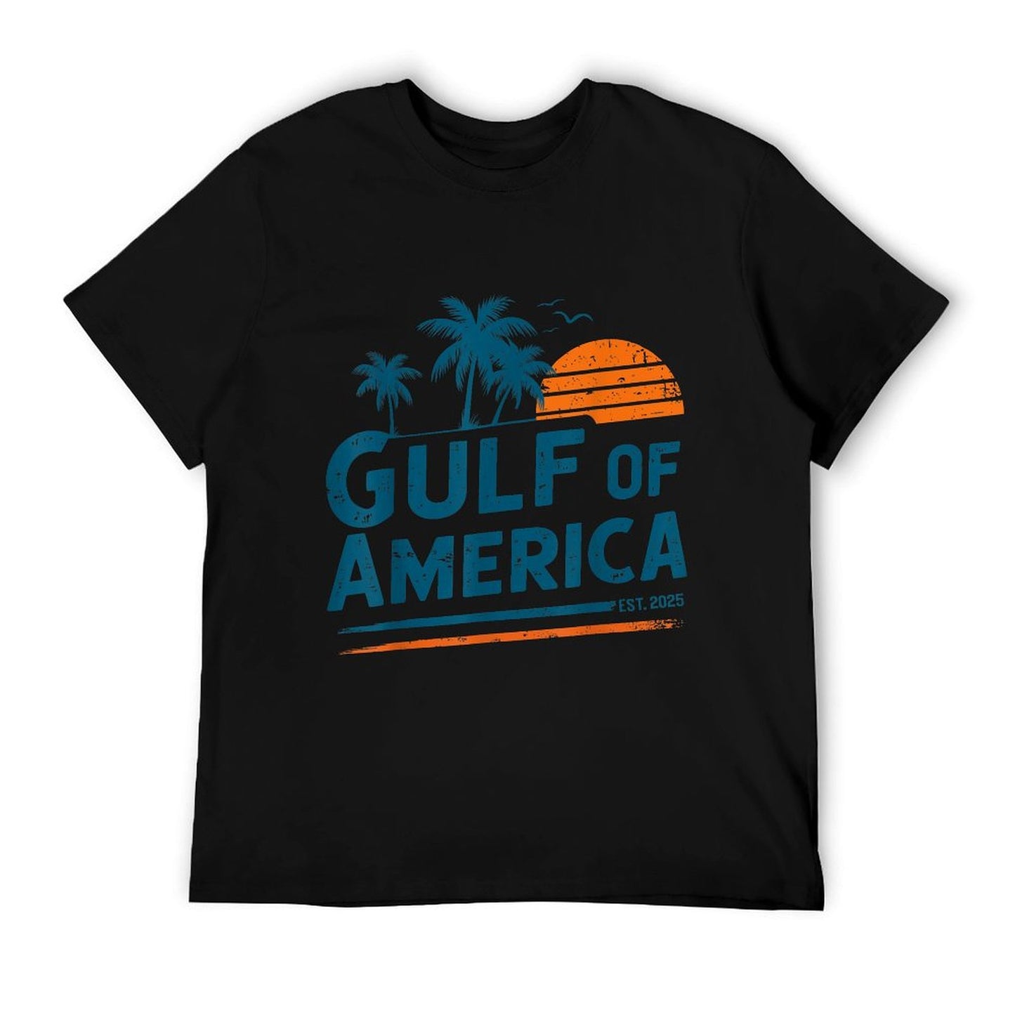 Retro Vintage Gulf Of US America 2025 American Gifts Wrinkle-resistant T-Shirt