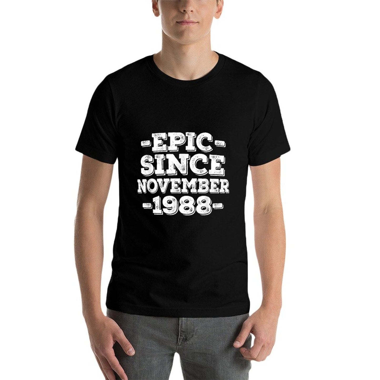 30th Birthday Thirty Bday Born in November 1988 Heathered Texture T-Shirt