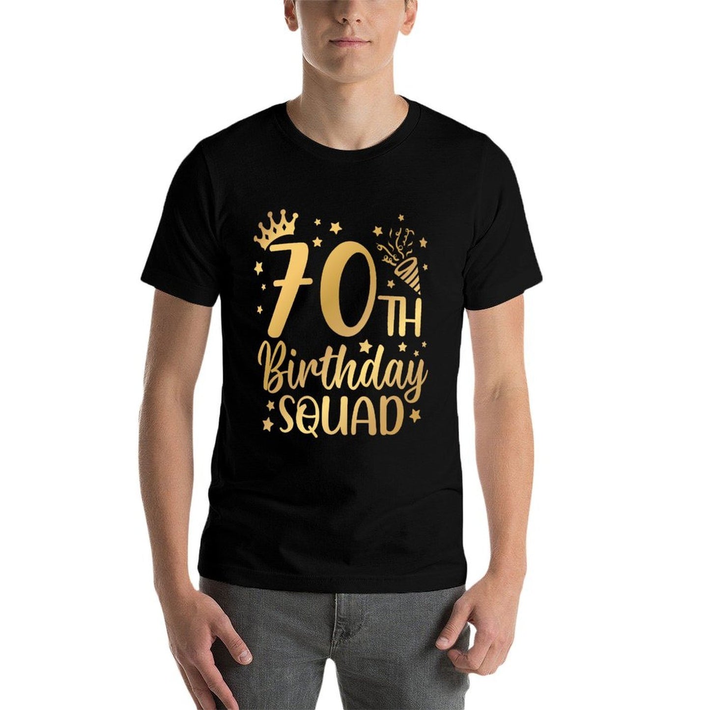 70th Birthday Squad 70 Years Old Birthday Party Group Women Trendy Pattern T-Shirt