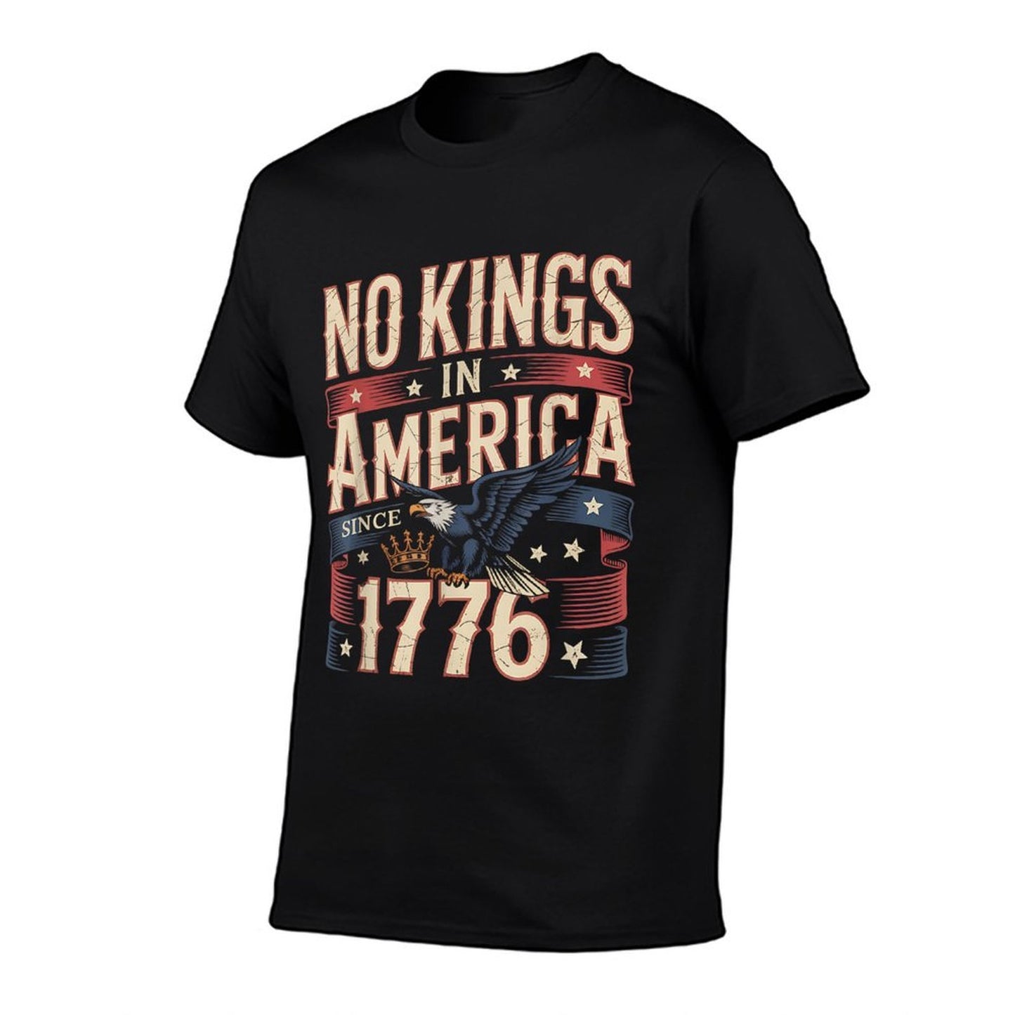 No Kings In America Since 1776 Funny Patriotic USA Relaxed-fit T-Shirt