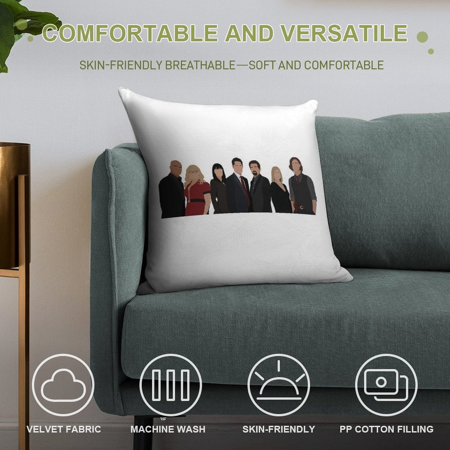 The BAU Soft Washable Throw Pillow