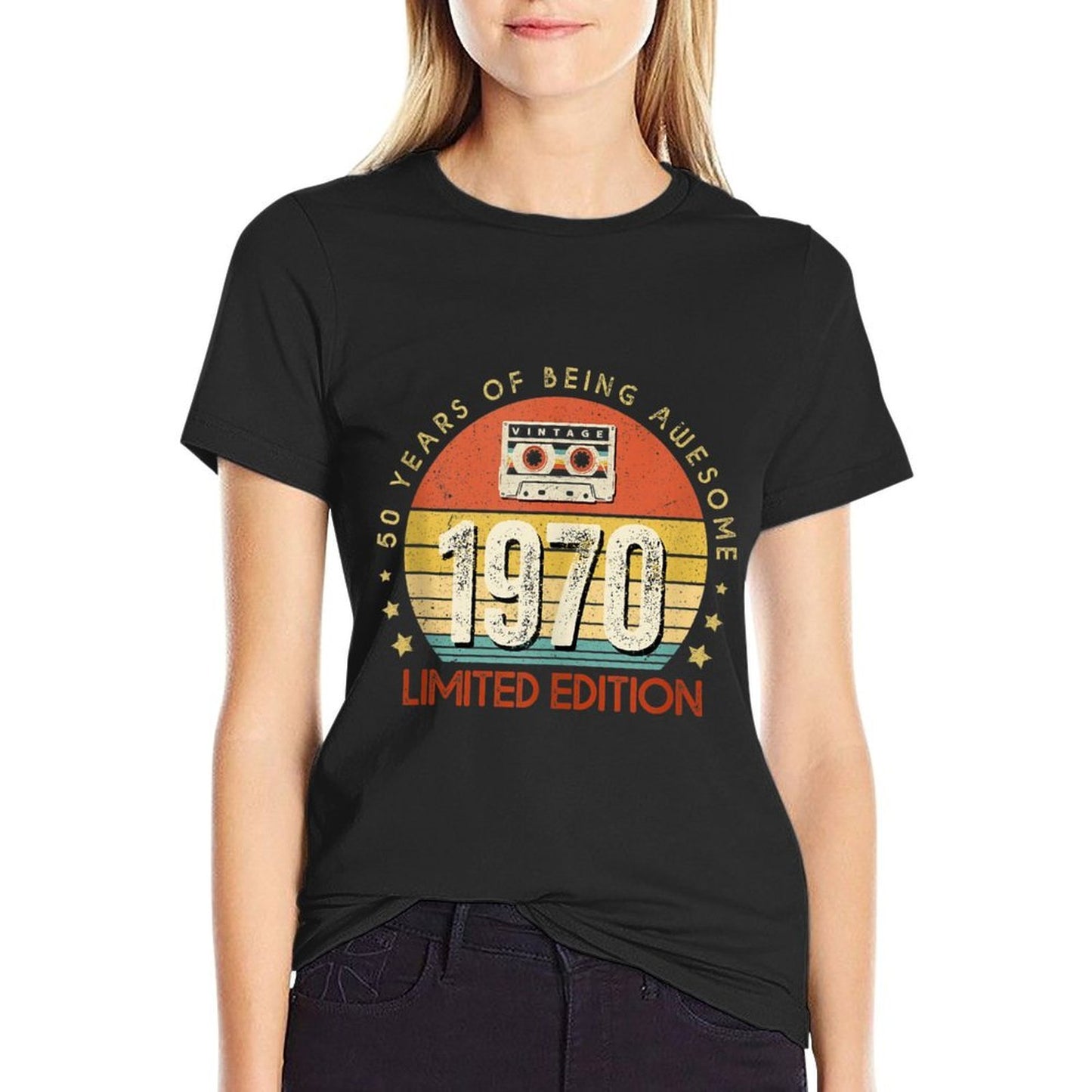 Vintage Made in 1970 Cassette Tape 50th Birthday 50years Old Versatile T-Shirt