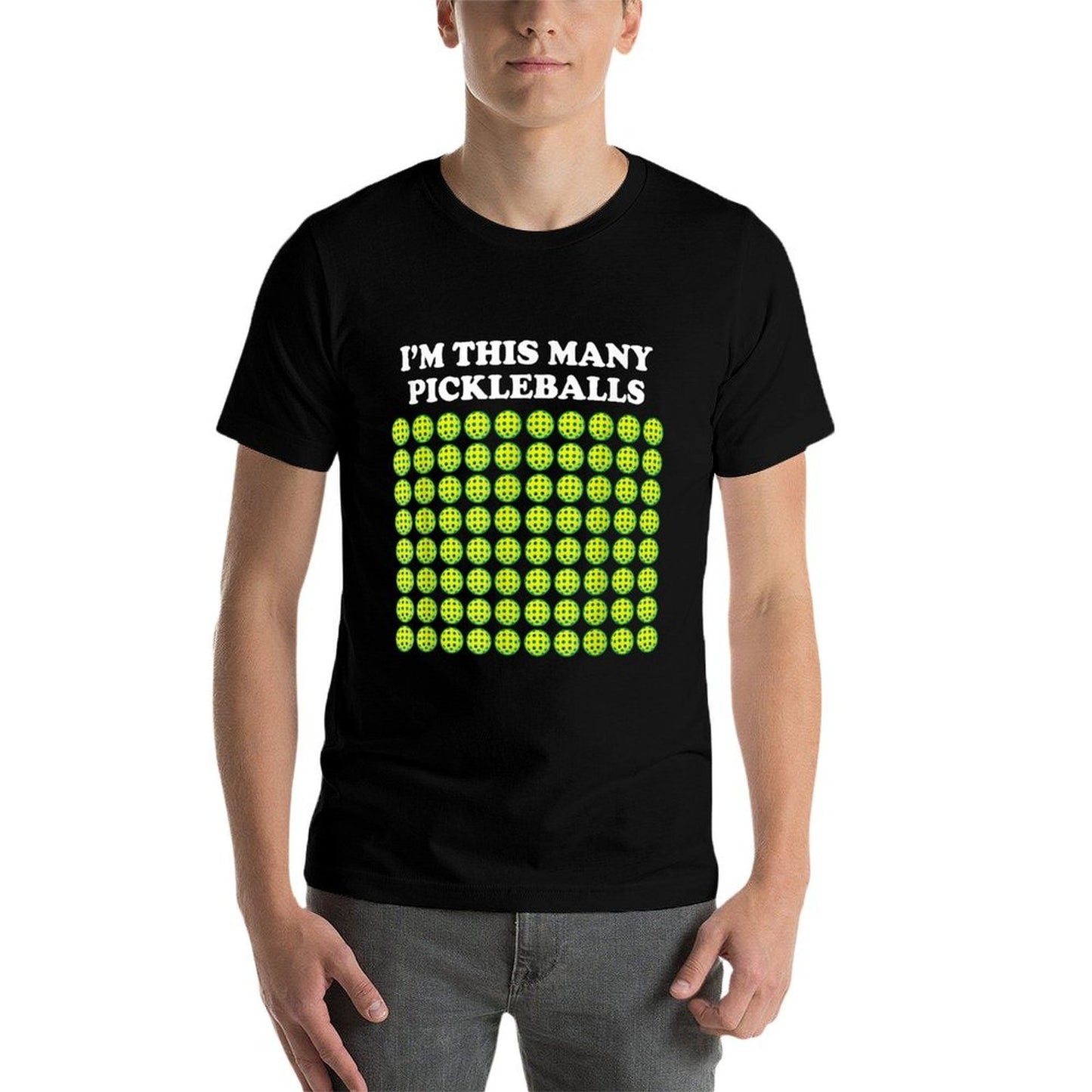 I'm This Many Pickleballs Paddleball Lover 80th Birthday Odor-resistant T-Shirt