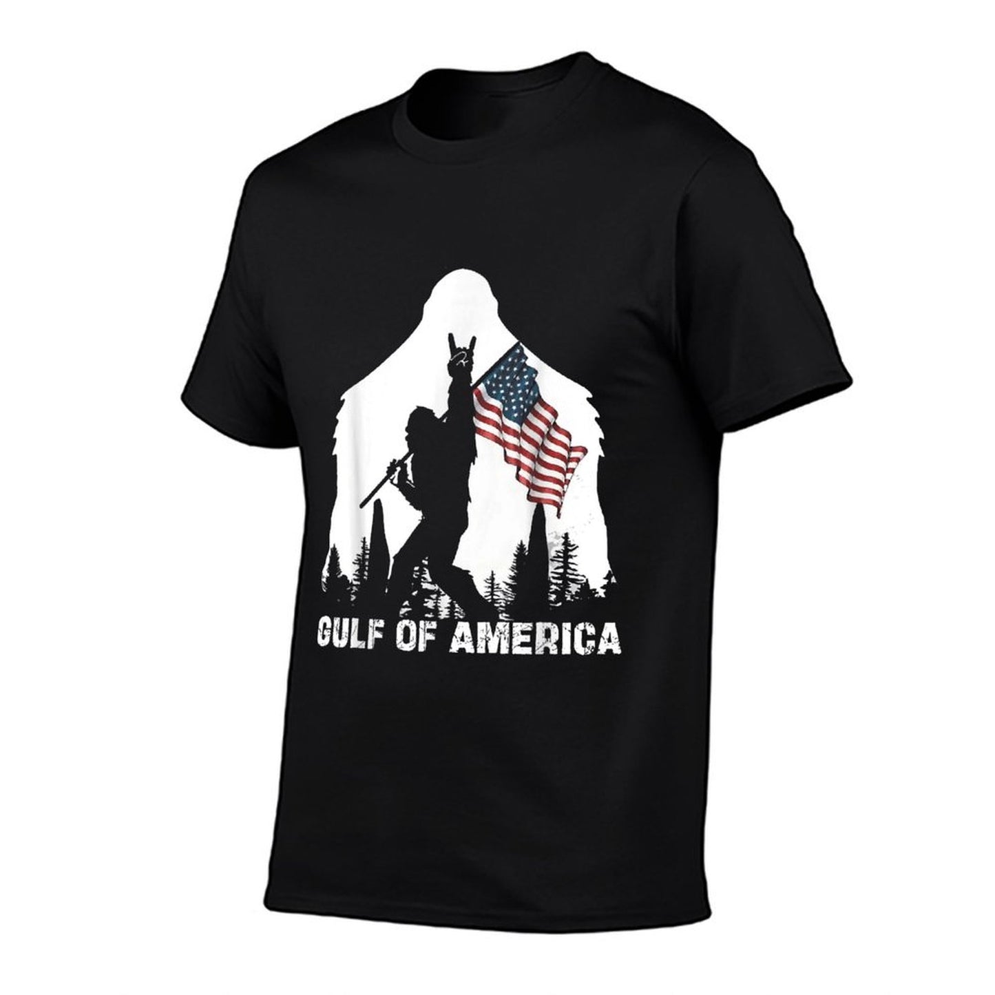 Gulf of USA America 2025 Funny Vintage USA Flag Stretchy T-Shirt