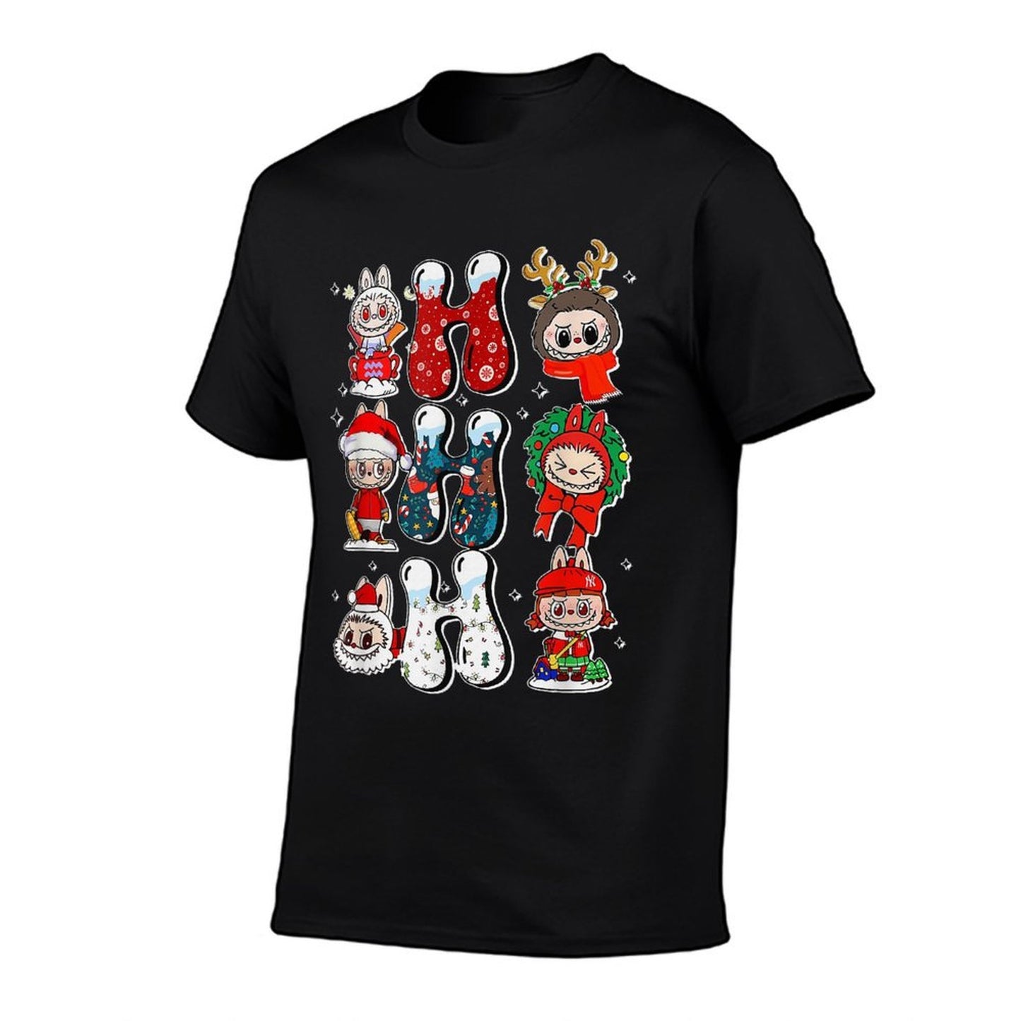 Xmas Santa Labubu Lover Cute Labubu Christmas Eco-friendly Material T-Shirt