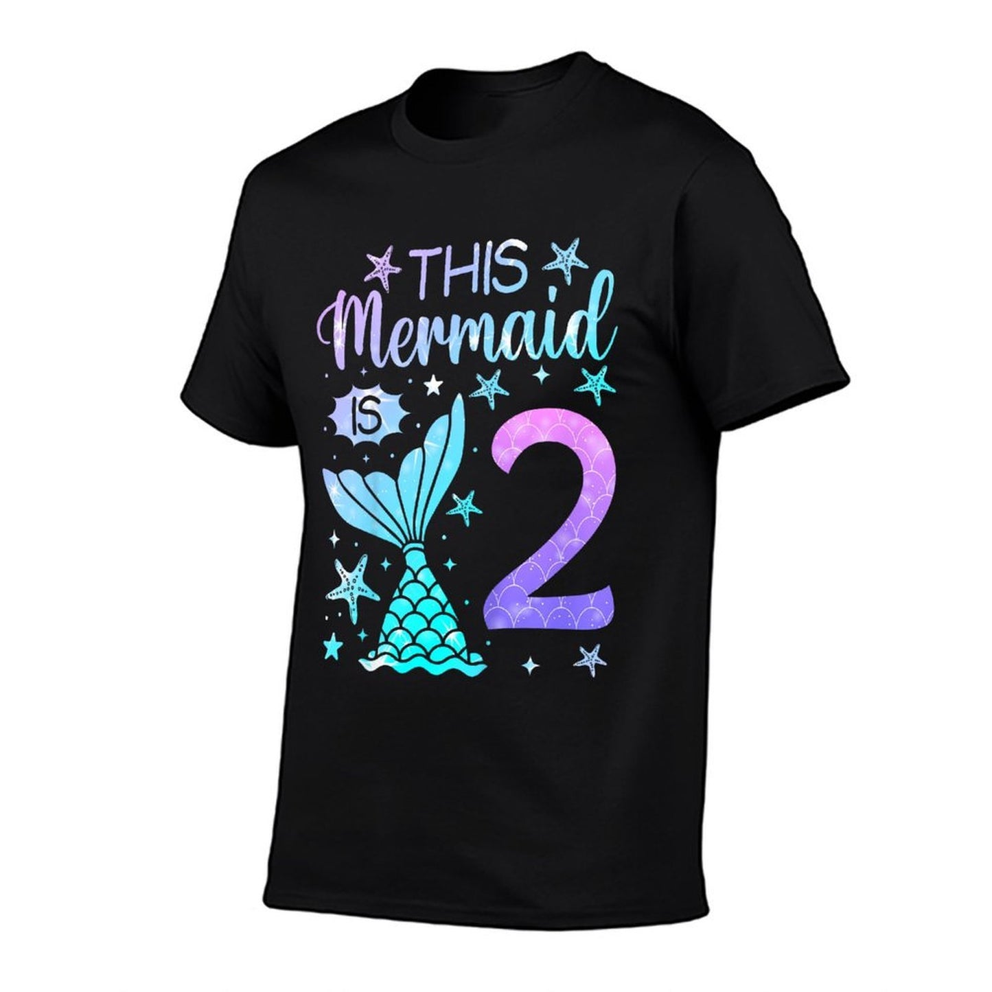 2nd Birthday Girl 2yr Two 2 Year Old Mermaid Bday Vintage-inspired T-Shirt
