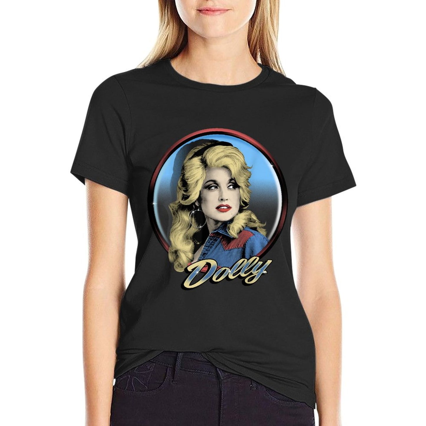 Dolly Parton Western High-quality Stitching T-Shirt