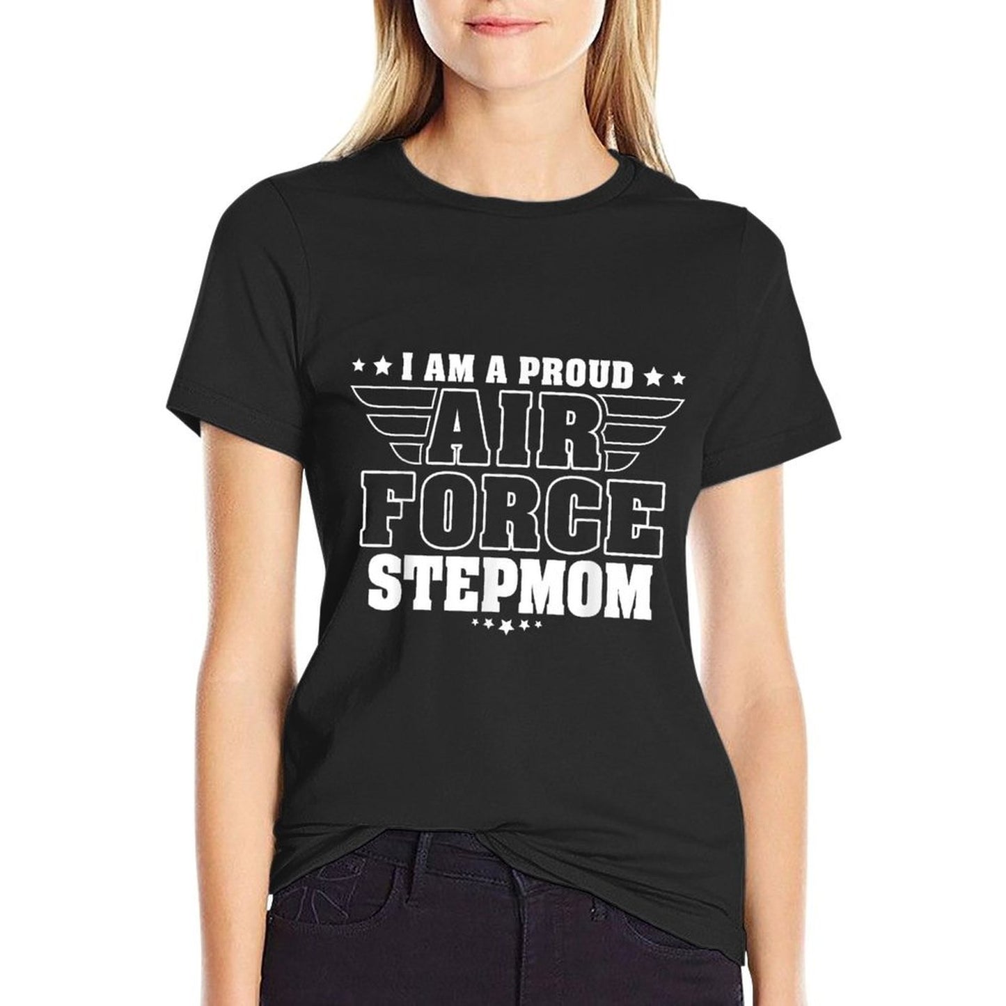 Proud Air Force Stepmom Patriotic Pride Military Stepmother Quick-drying T-Shirt